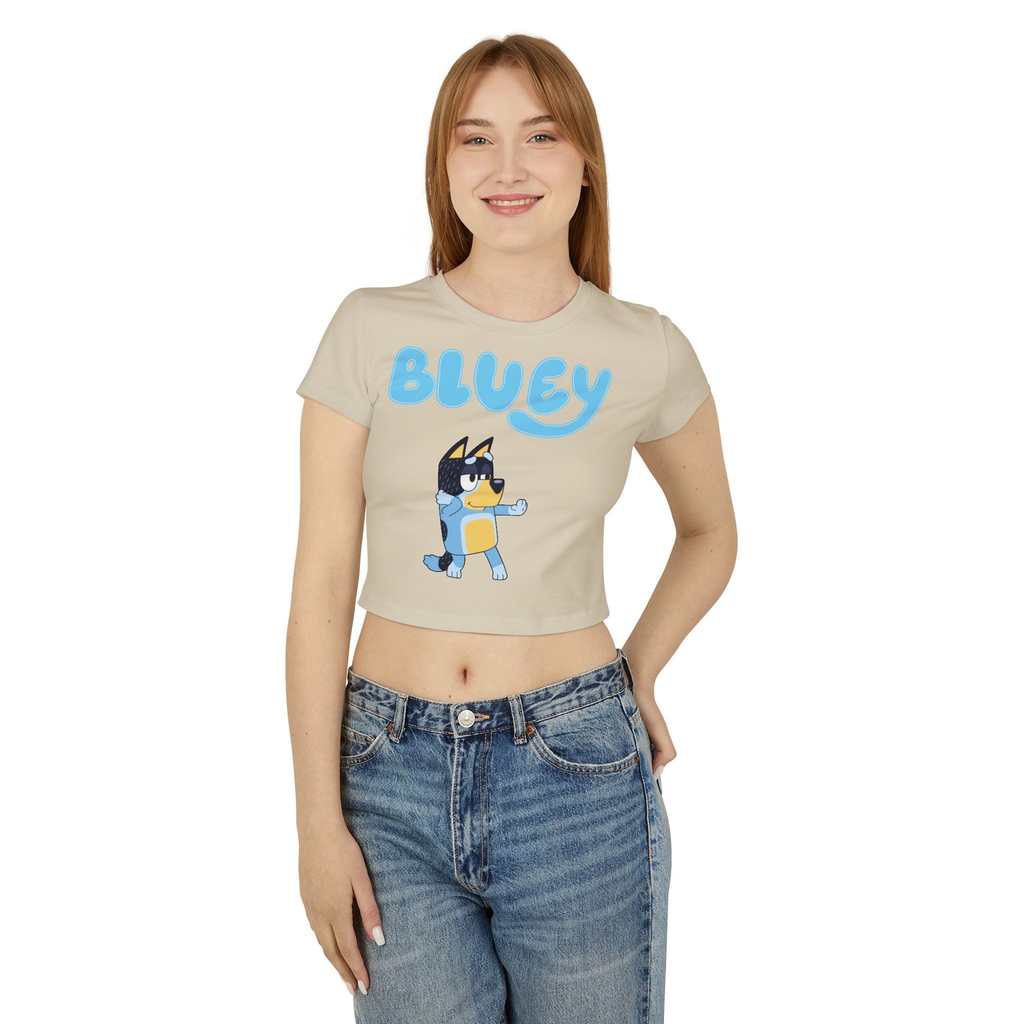 Princess Grace Bluey Women's Baby Tee Cute Cartoon Graphic