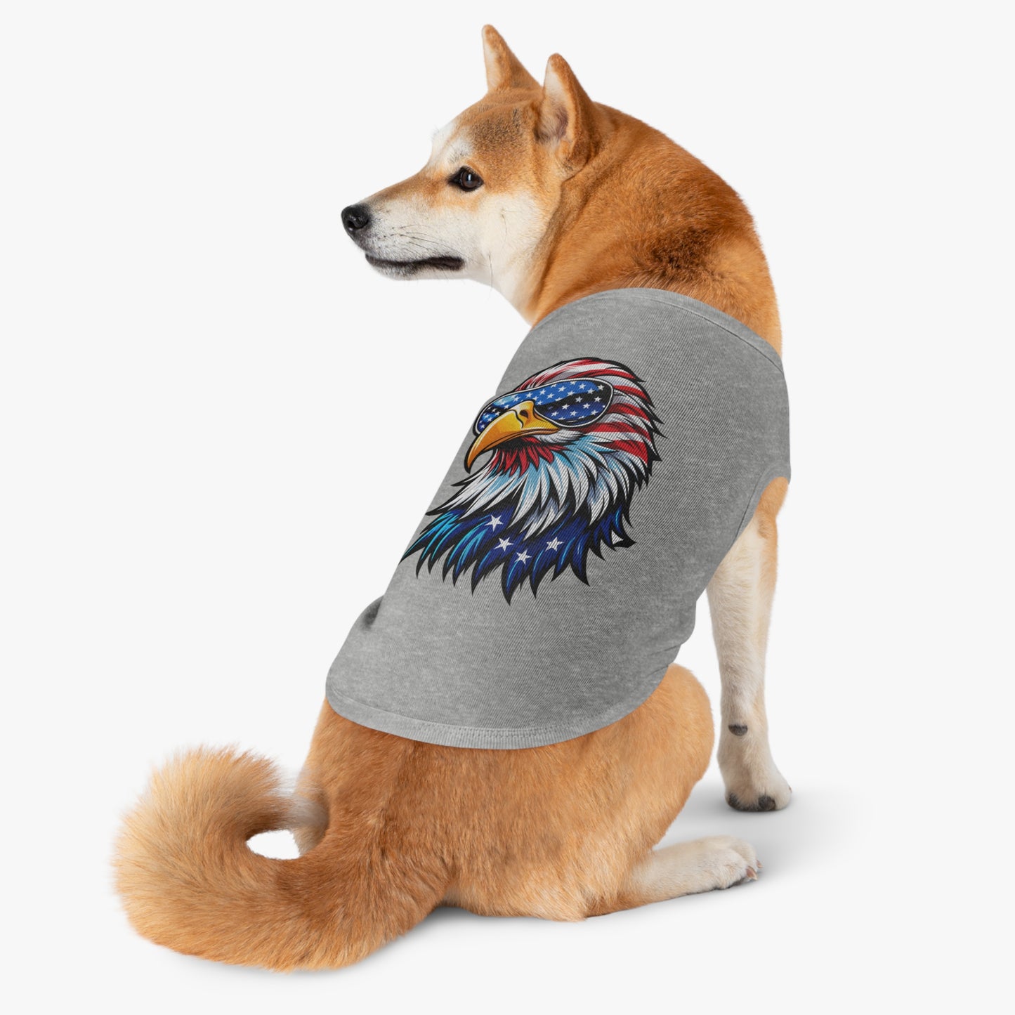 Princess Grace Patriotic Eagle Pet Tank Top USA Independence Day Dog Apparel