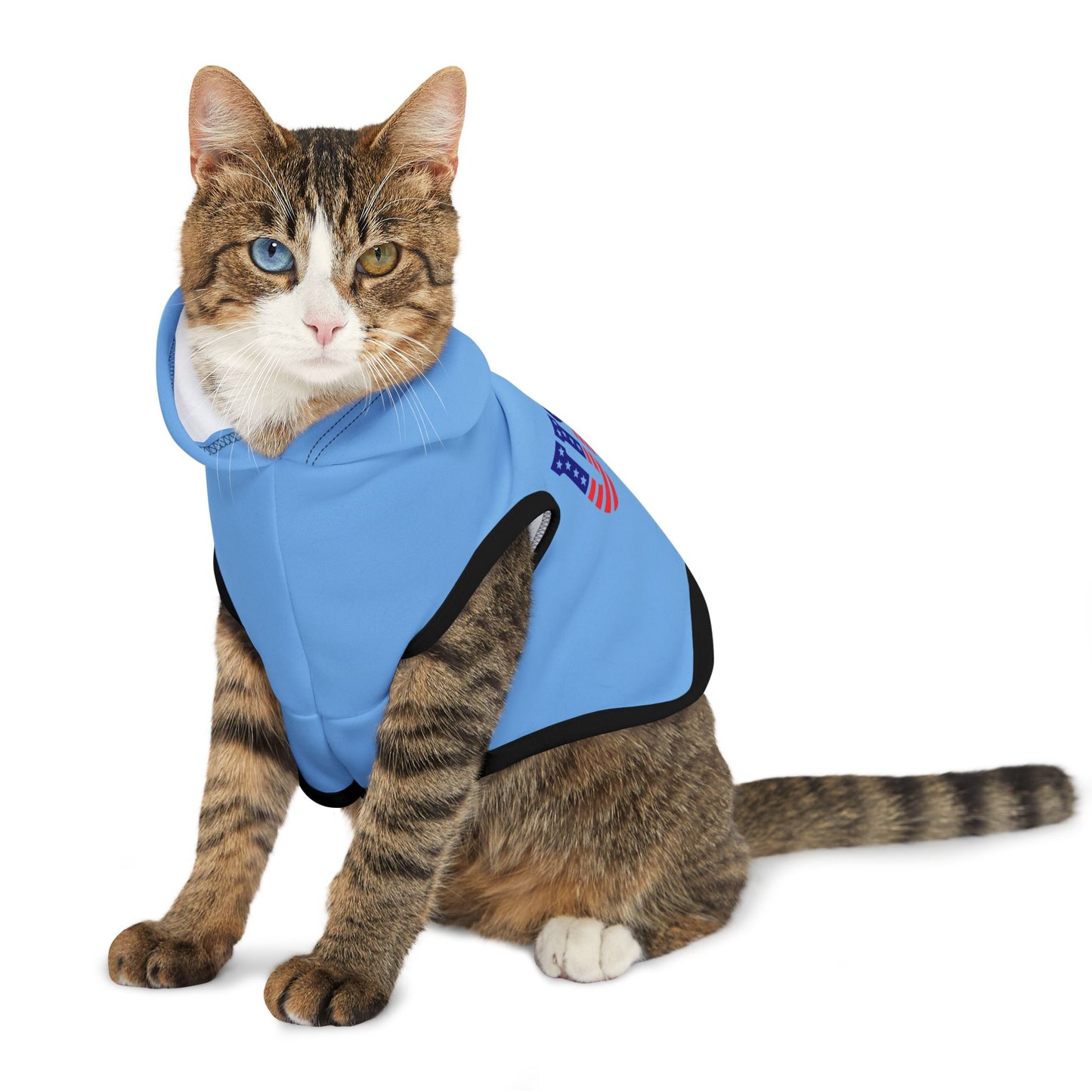 Princess Grace USA Flag Pet Hoodie Stylish and Cozy Dog Apparel for Holidays and Celebrations