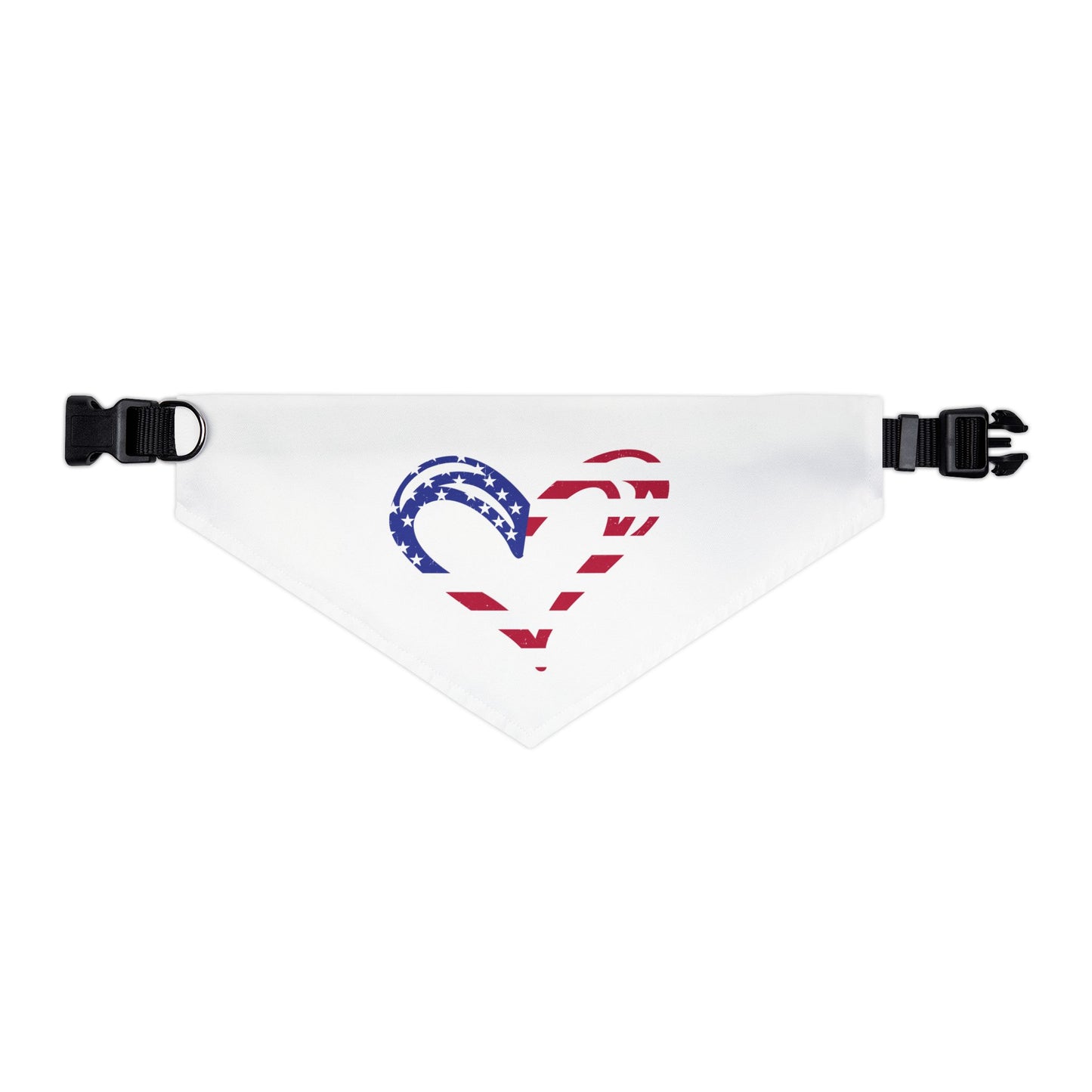 Princess Grace Patriotic Pet Bandana Collar Heart Design for Dogs