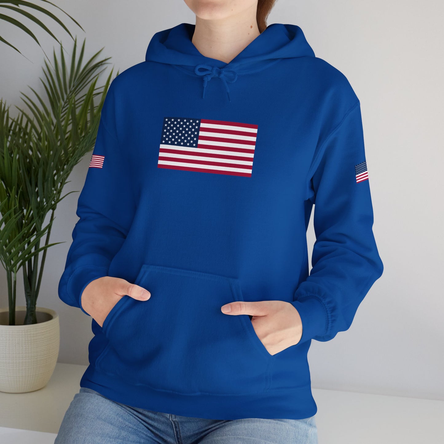 Princess Grace Patriotic American Flag Hoodie Unisex Heavy Blend Sweatshirt