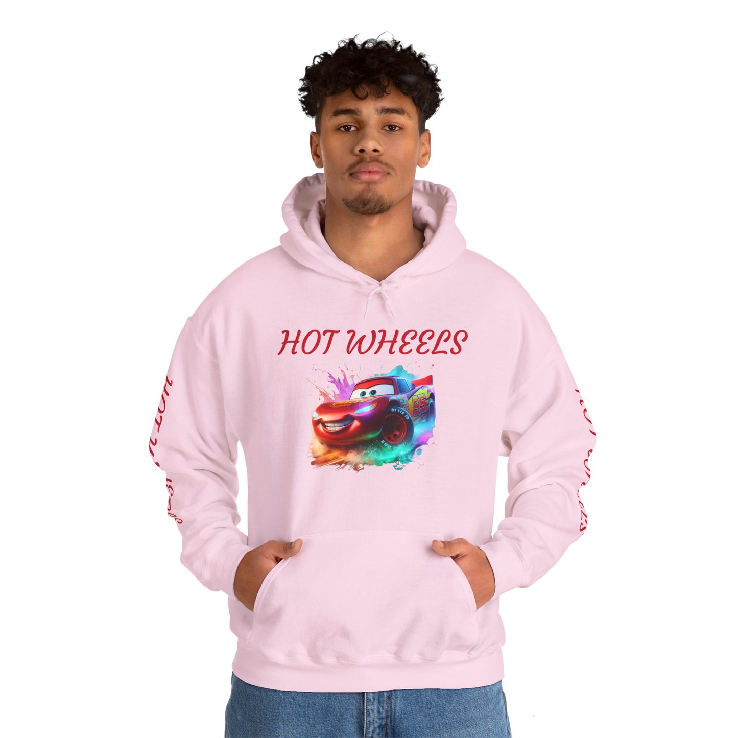 Princess Grace Hot Wheels Unisex Heavy Blend Hooded Sweatshirt Fun and Colorful Racing Design