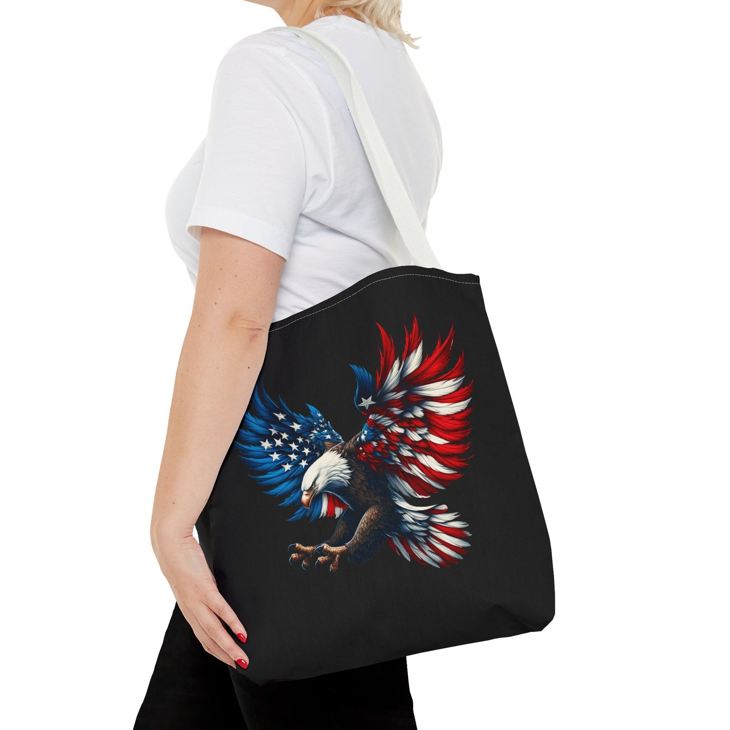 Princess Grace Patriotic Eagle Tote Bag Bold American Spirit Design