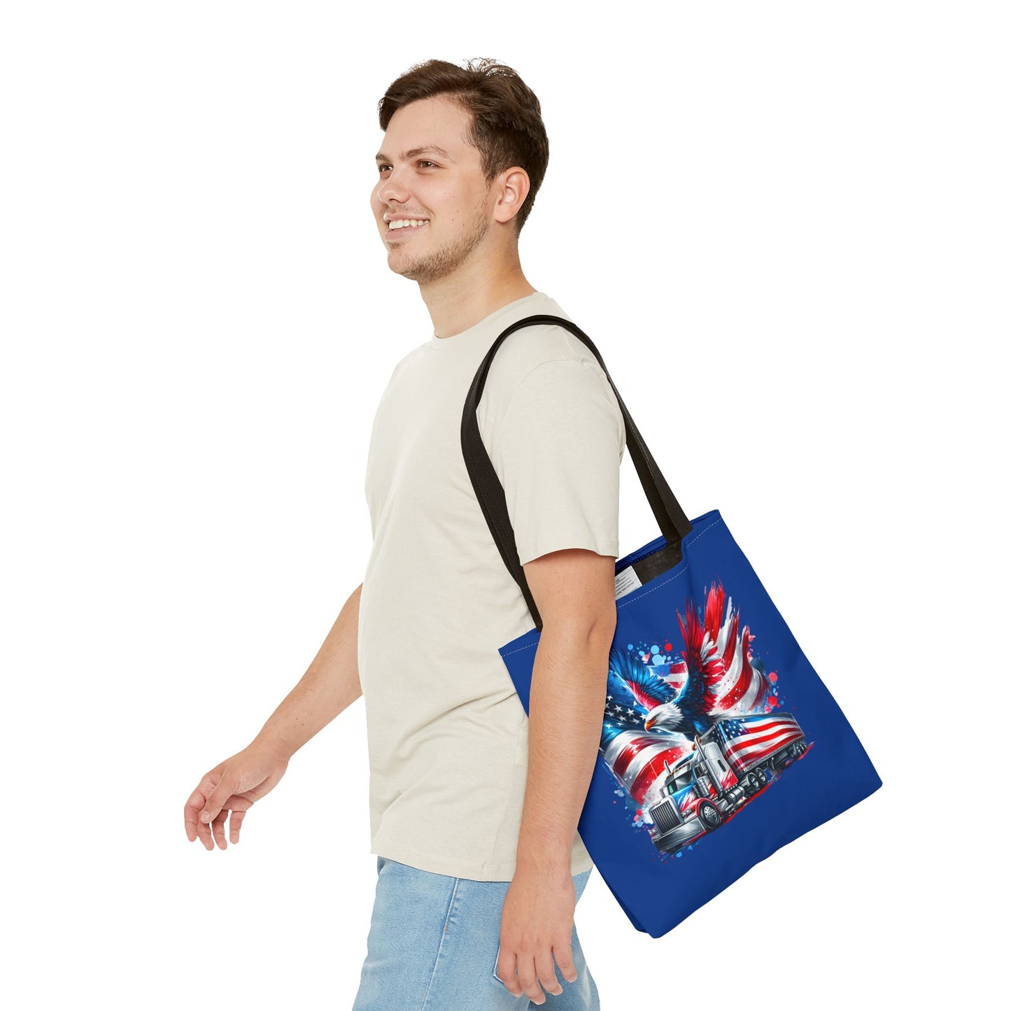 Princess Grace Patriotic Eagle Truck Tote Bag American Flag Design