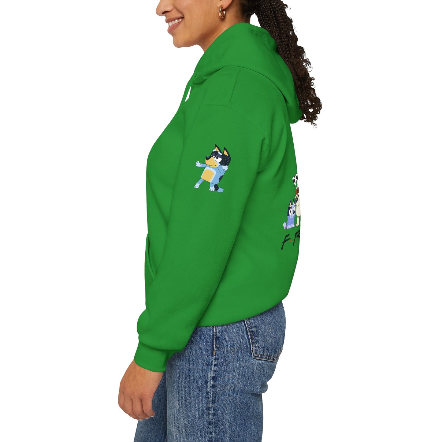 Princess Grace Bluey Unisex Heavy Blend Hooded Sweatshirt 'Friends' Cartoon Design