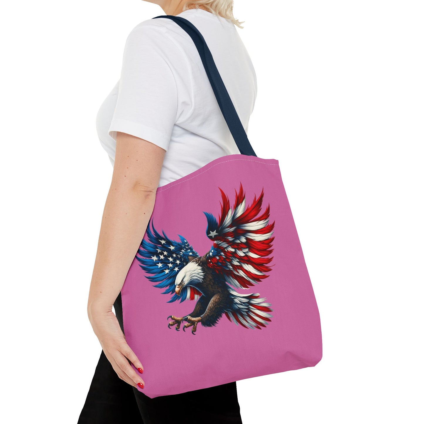 Princess Grace Patriotic Eagle Tote Bag USA Flag Design for Independence Day Celebrations