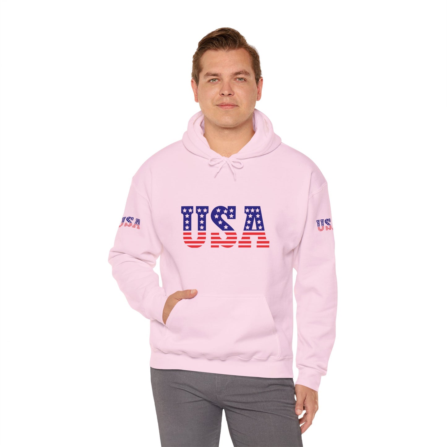 Princess Grace USA Proud Unisex Heavy Blend Hooded Sweatshirt Patriotic Eagle Design