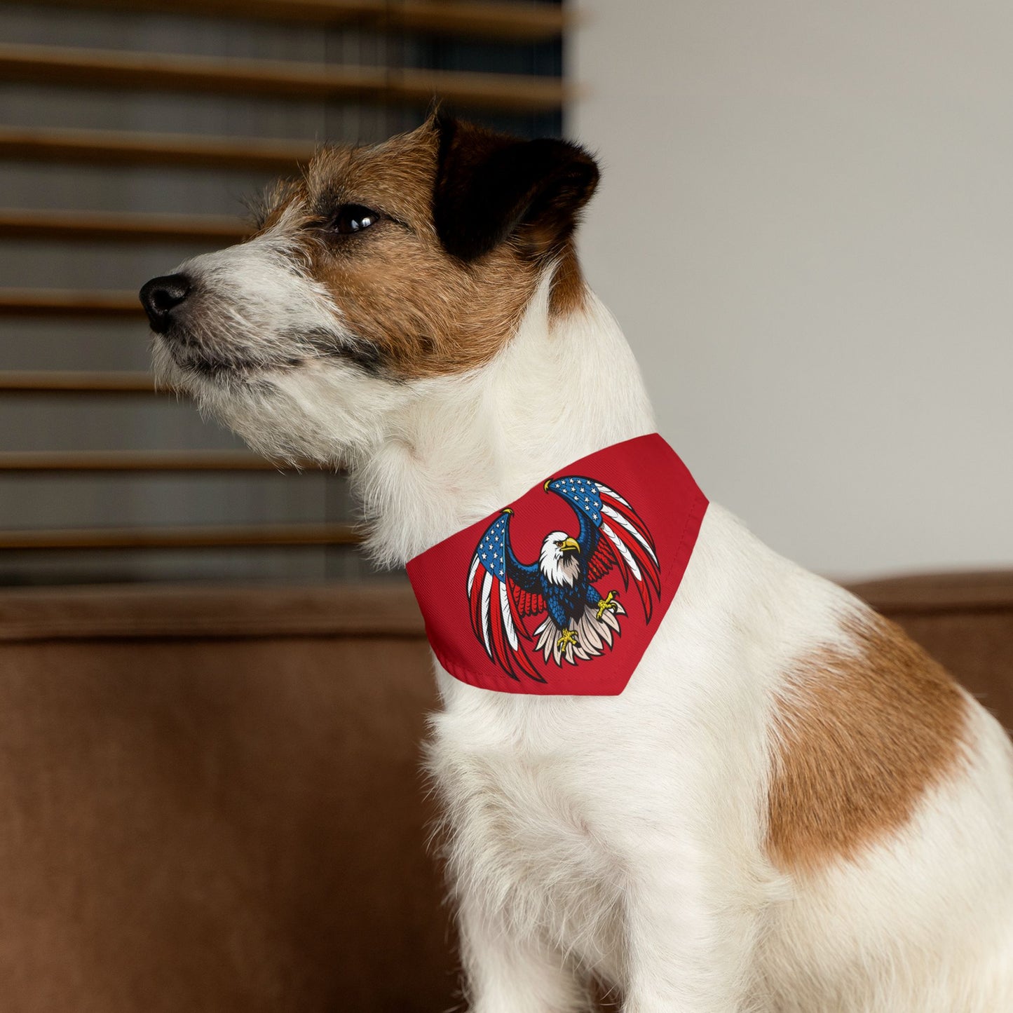 Princess Grace Patriotic Eagle Pet Bandana Stylish Dog Collar for Independence Day Celebrations