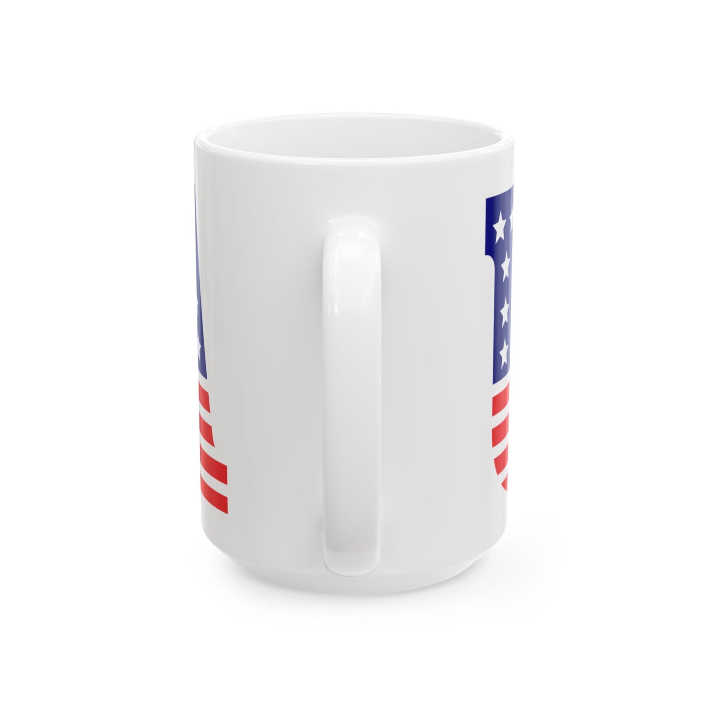 Princess Grace Patriotic Ceramic Mug 11oz & 15oz Options USA Flag Design