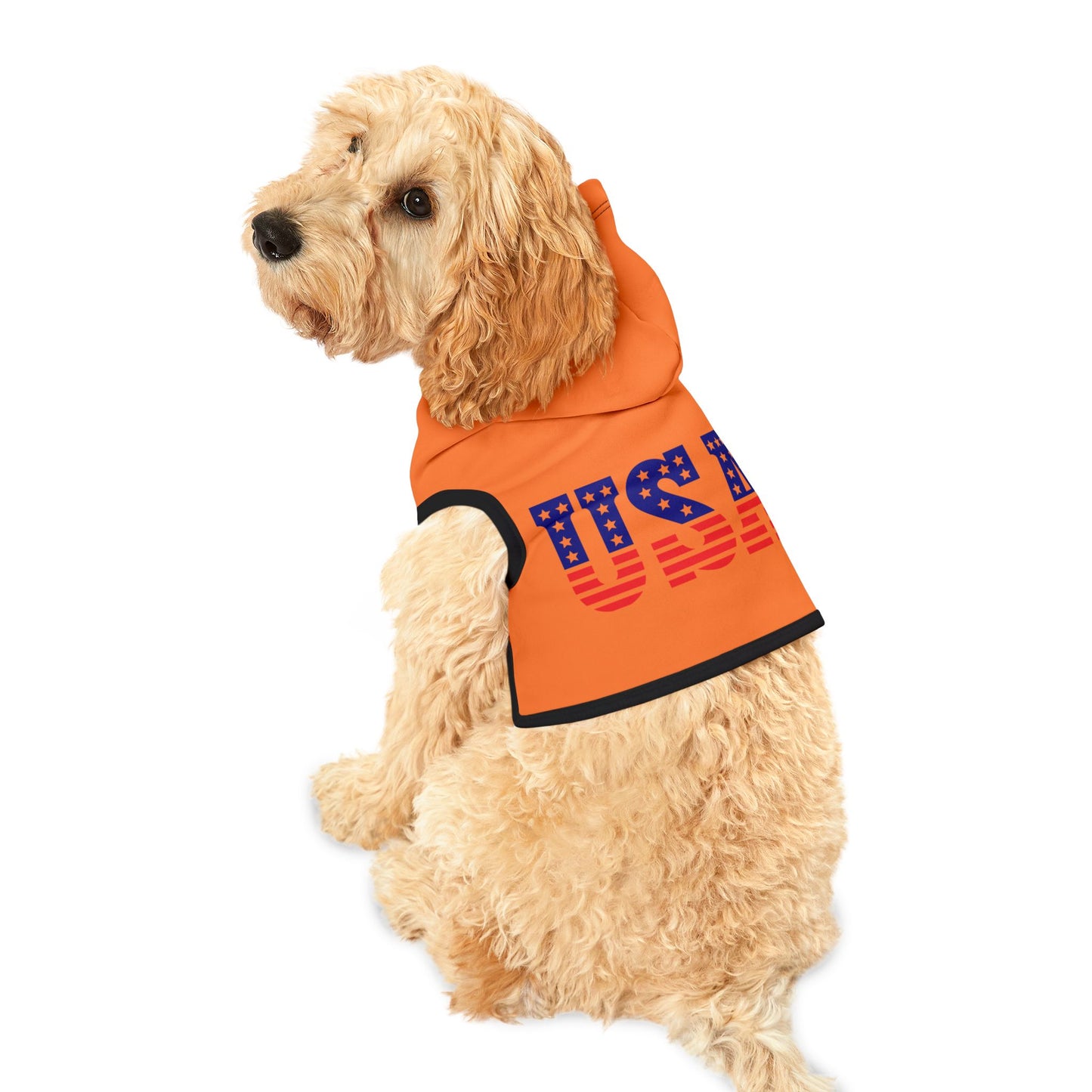 Princess Grace USA Flag Pet Hoodie Stylish & Cozy Apparel for Dogs
