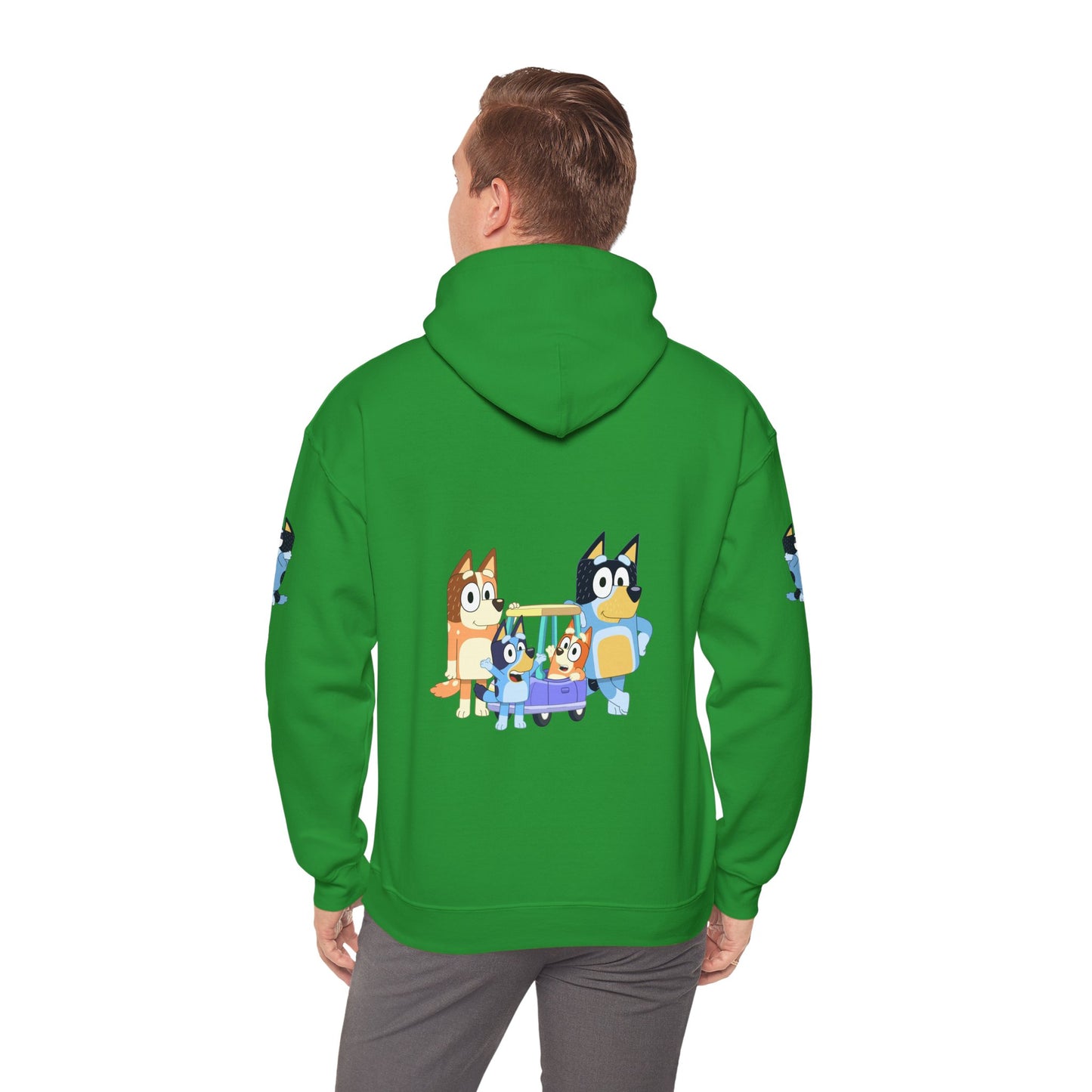 Princess Grace Bluey Fun Family Cartoon Hoodie - Unisex Heavy Blend with Playful Characters