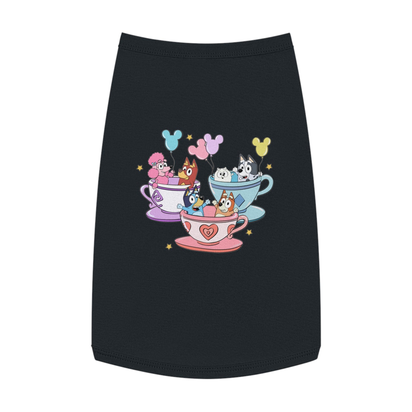 Princess Grace BLUEY Whimsical Pet Tank Top Tea Party Theme for Dog Lovers