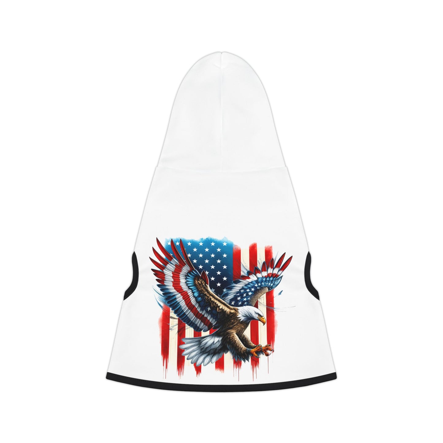 Princess Grace Patriotic Eagle Pet Hoodie USA Flag Design for Dogs