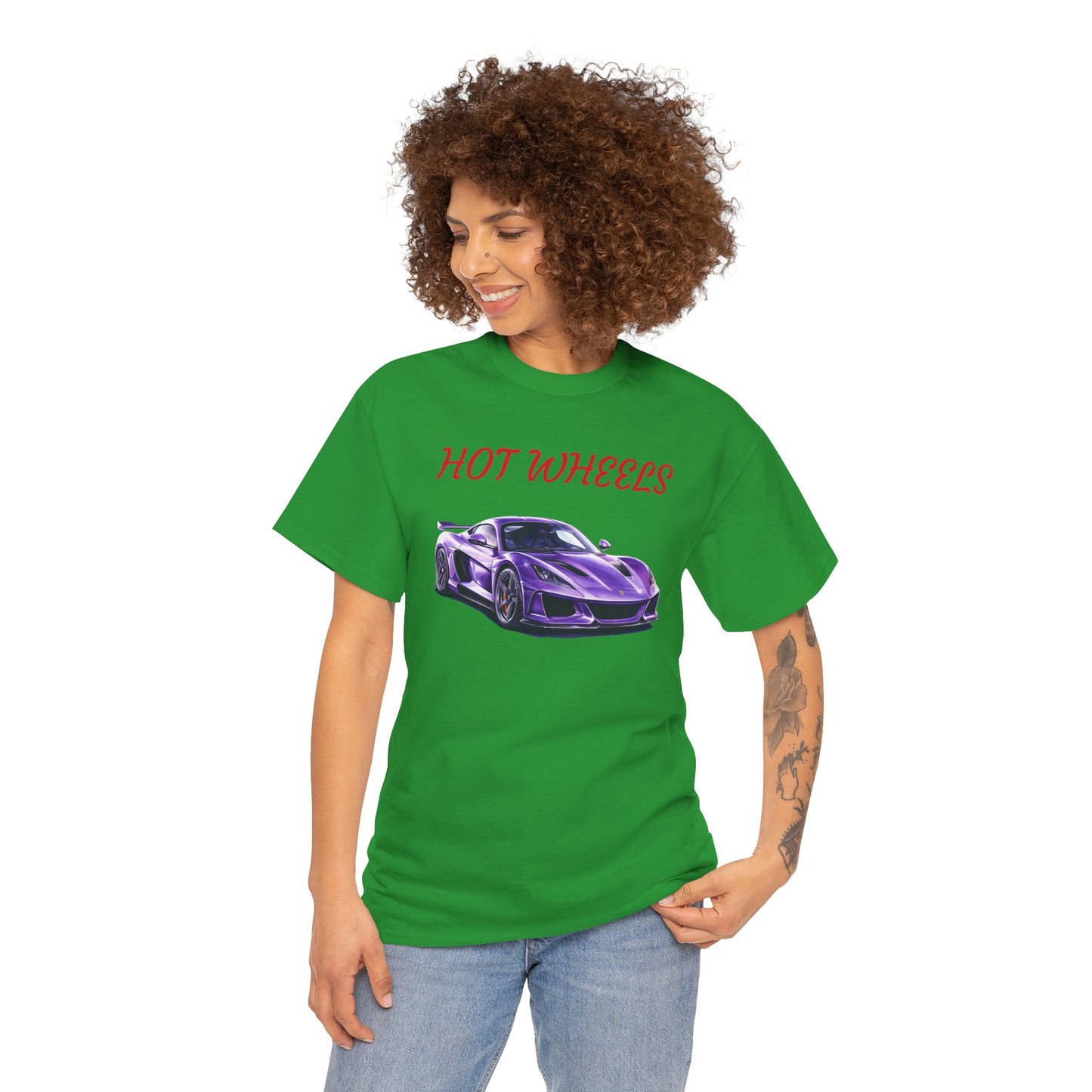 Princess Grace Hot Wheels Graphic Unisex Heavy Cotton Tee Perfect for Car Enthusiasts