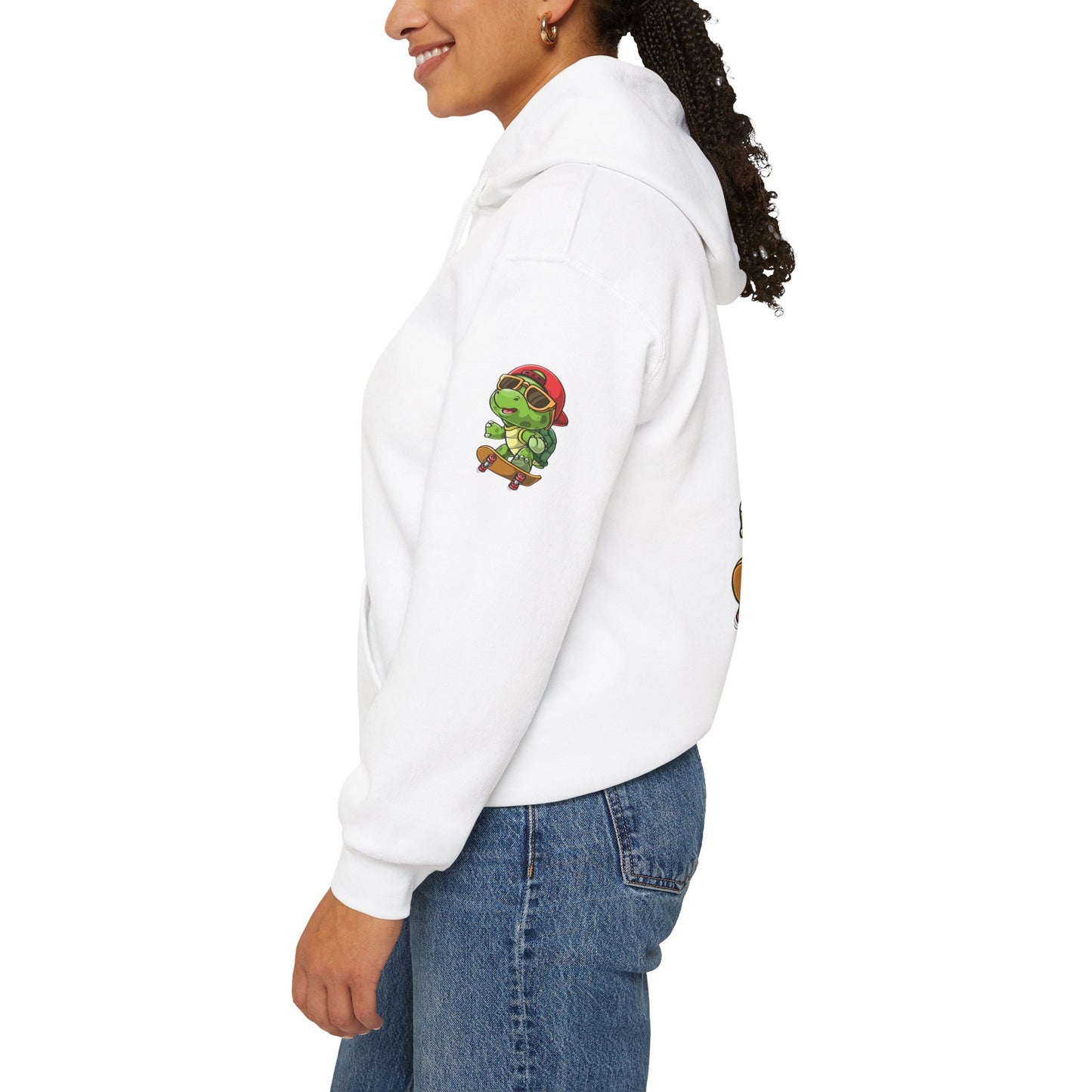 Princess Grace Cool Skateboarding Turtle Unisex Hoodie Fun and Stylish