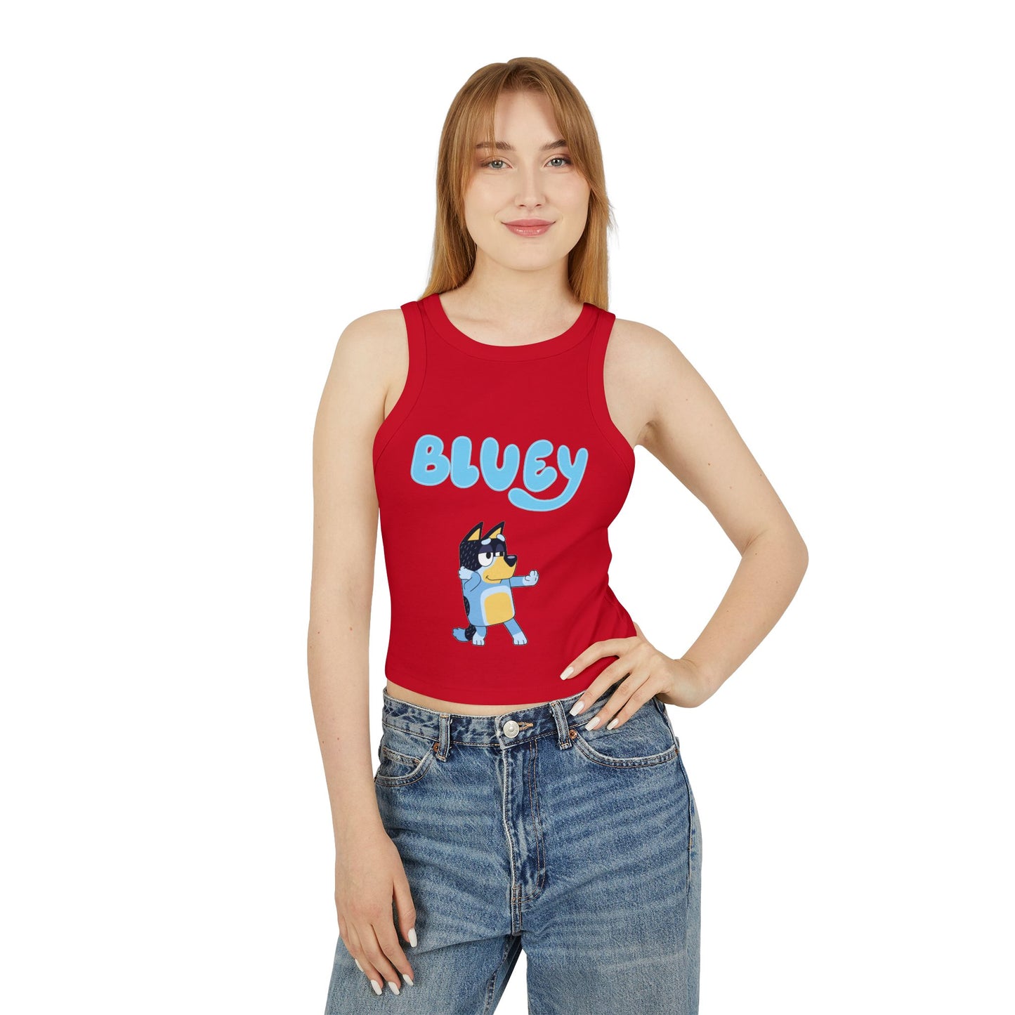 Princess Grace Bluey Inspired Women's Micro Rib Racer Tank Top Fun Summer Style
