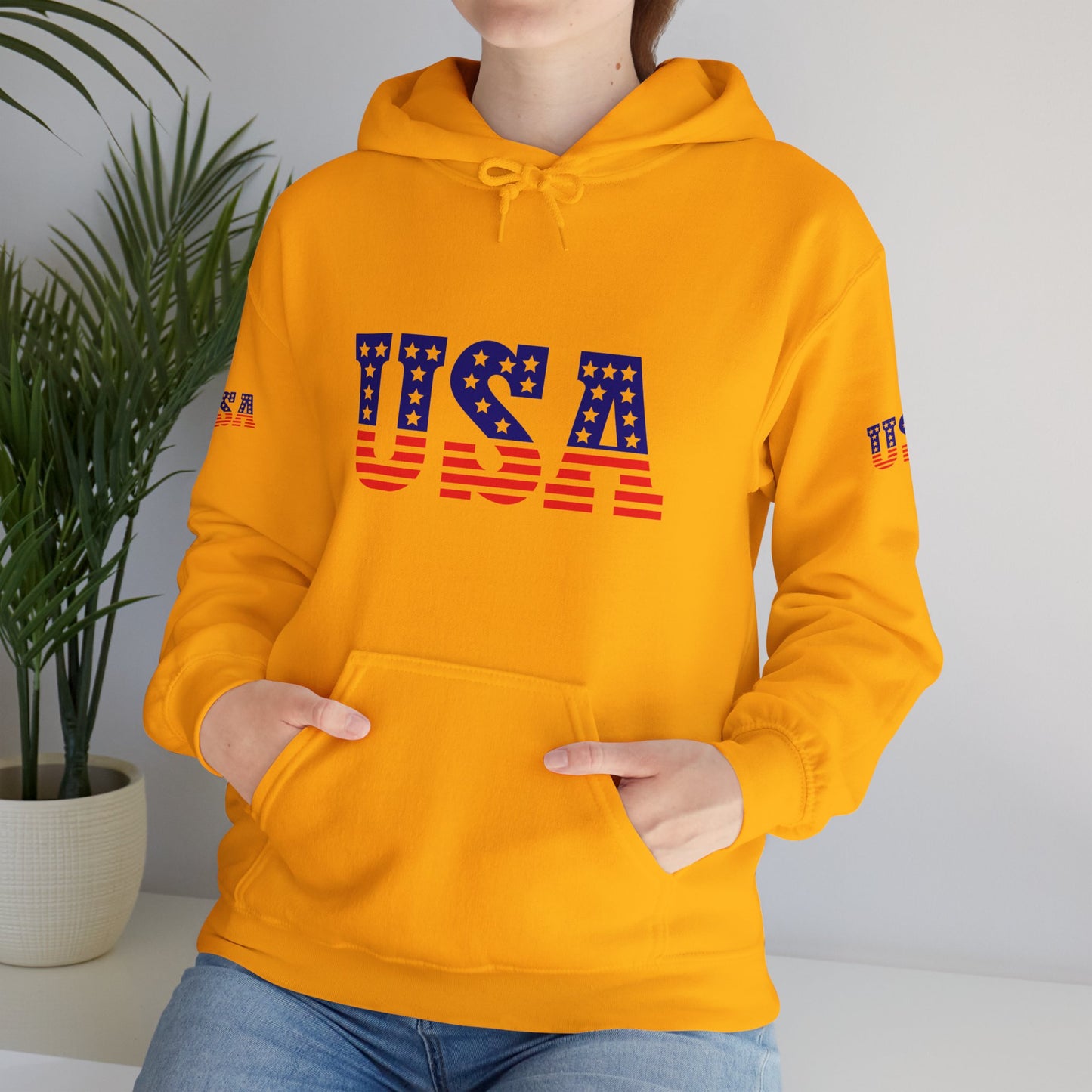 Princess Grace USA Proud Unisex Heavy Blend Hooded Sweatshirt Patriotic Eagle Design