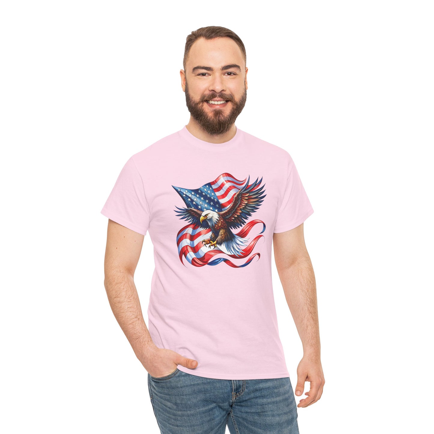 Princess Grace Patriotic Eagle Graphic Unisex Heavy Cotton Tee