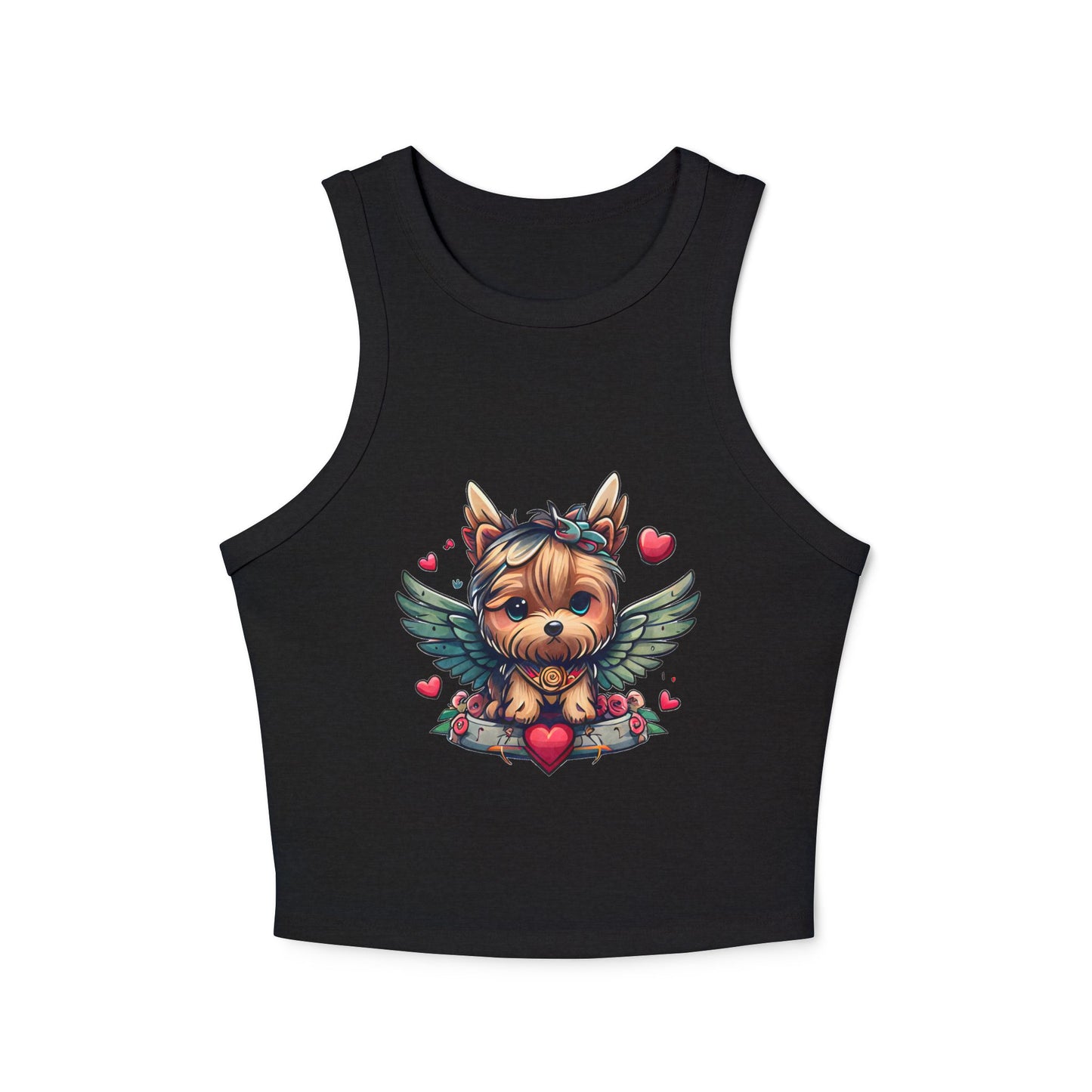 Princess Grace Cute Puppy Graphic Racerback Tank Top for Dog Lovers