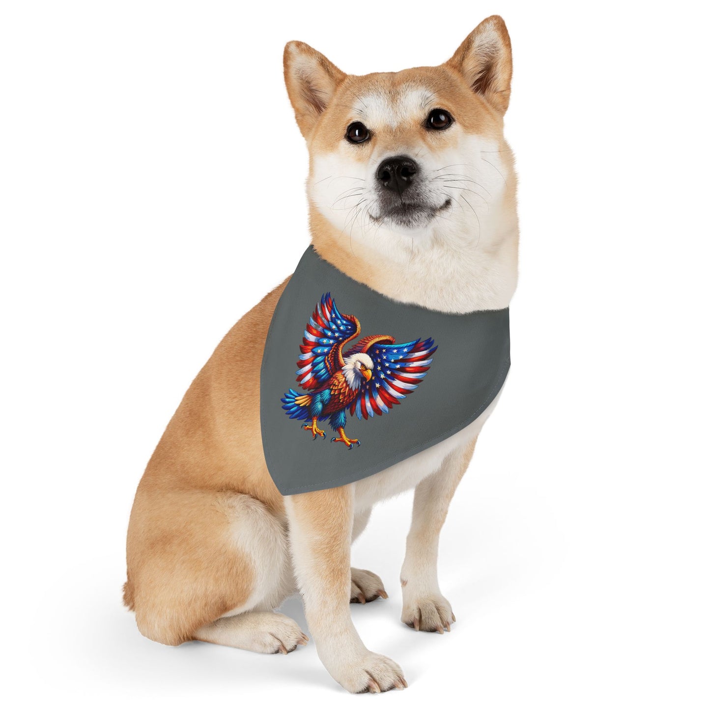 Princess Grace Patriotic Eagle Pet Bandana Collar Perfect for Celebrations & Daily Adventures