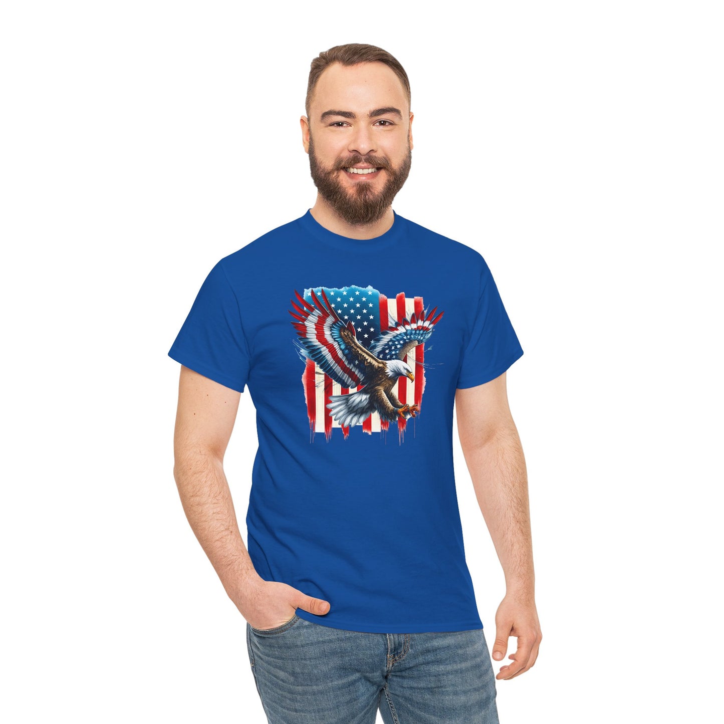 Princess Grace Patriotic Eagle Unisex Heavy Cotton Tee