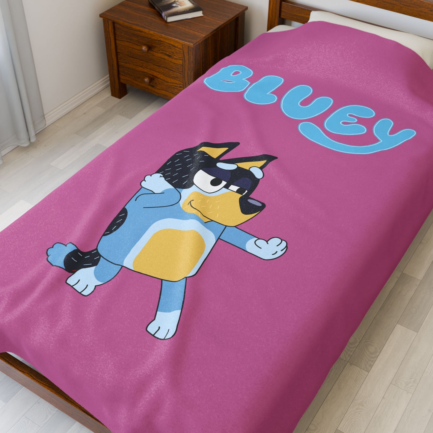 Princess Grace Bluey Velveteen Plush Blanket Cozy Throw for Playtime and Sleepovers