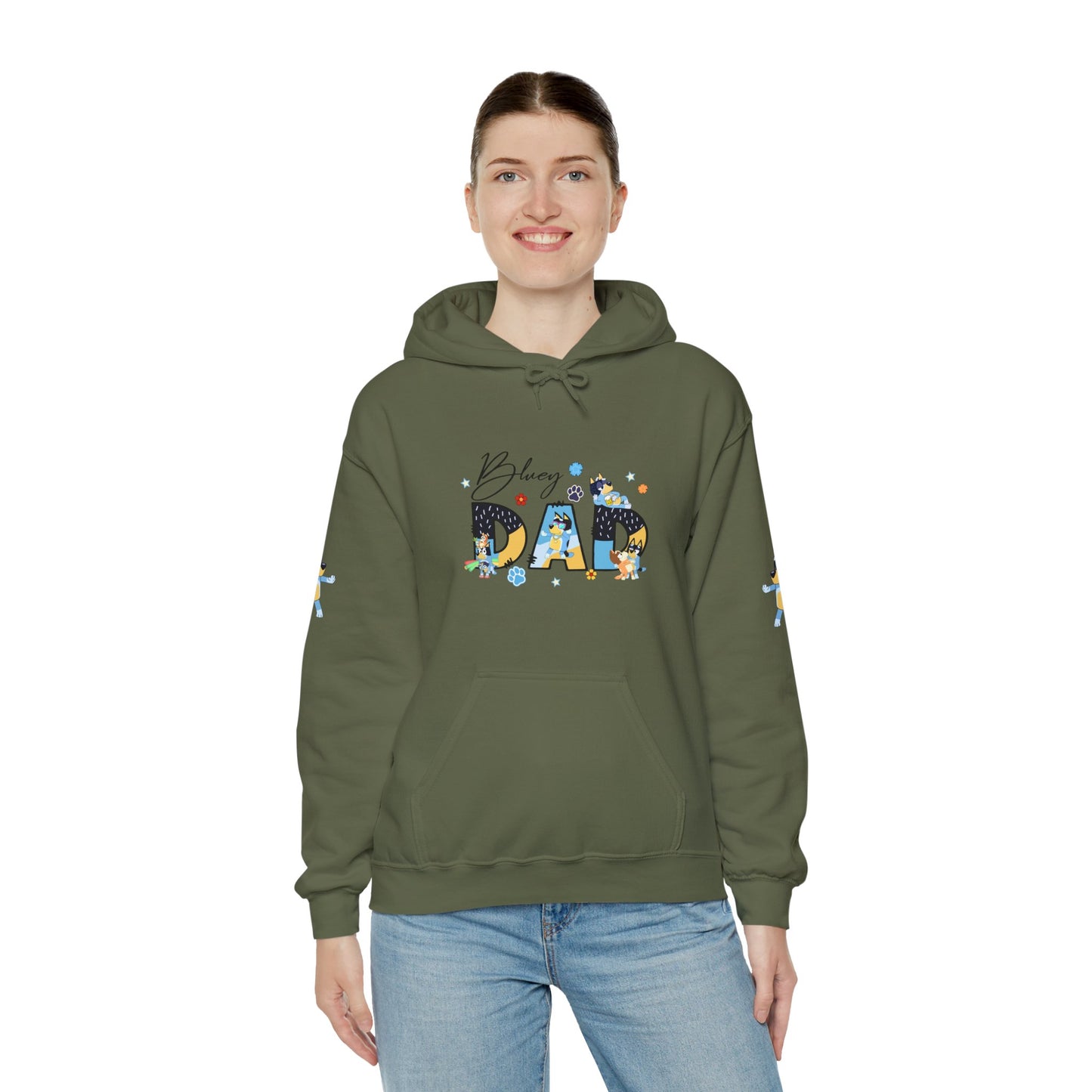 Princess Grace Bluey Funny "Baby's Dad" Unisex Hooded Sweatshirt ,Perfect Gift for New Dads