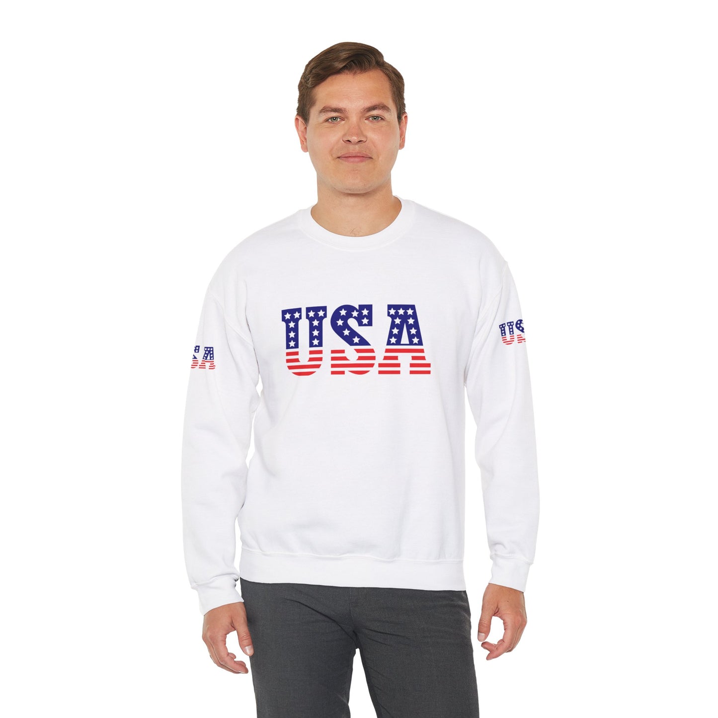 Princess Grace Patriotic USA Unisex Crewneck Sweatshirt Perfect for Independence Day Casual Wear