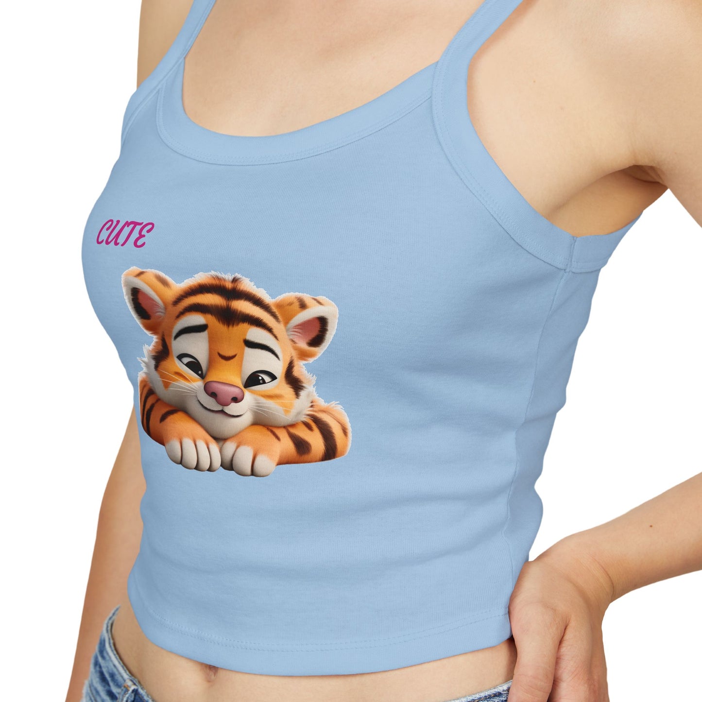 Princess Grace Cute Tiger Print Women's Spaghetti Strap Tank Top Summer Style