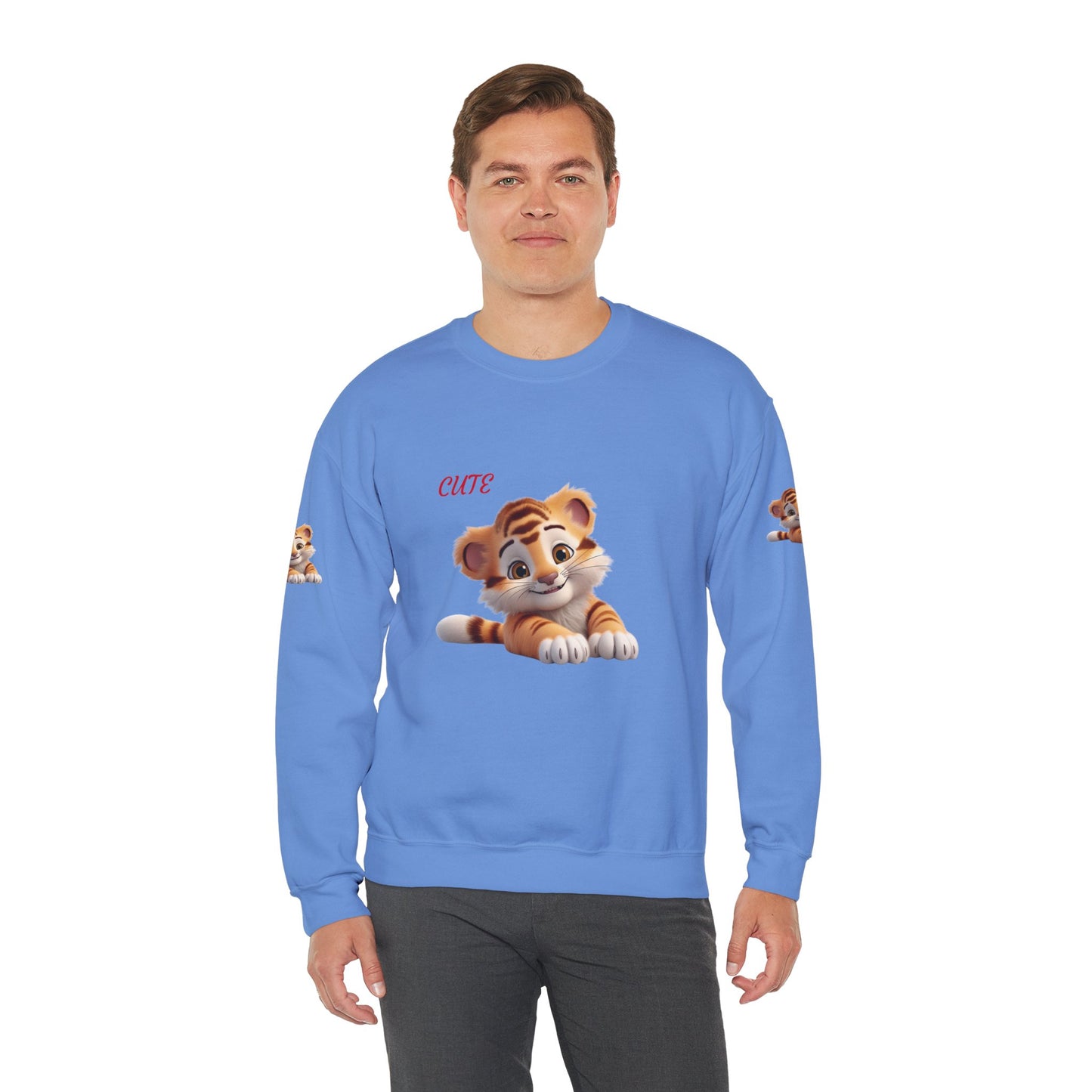 Princess Grace Cute Tiger Graphic Sweatshirt Unisex Heavy Blend Crewneck