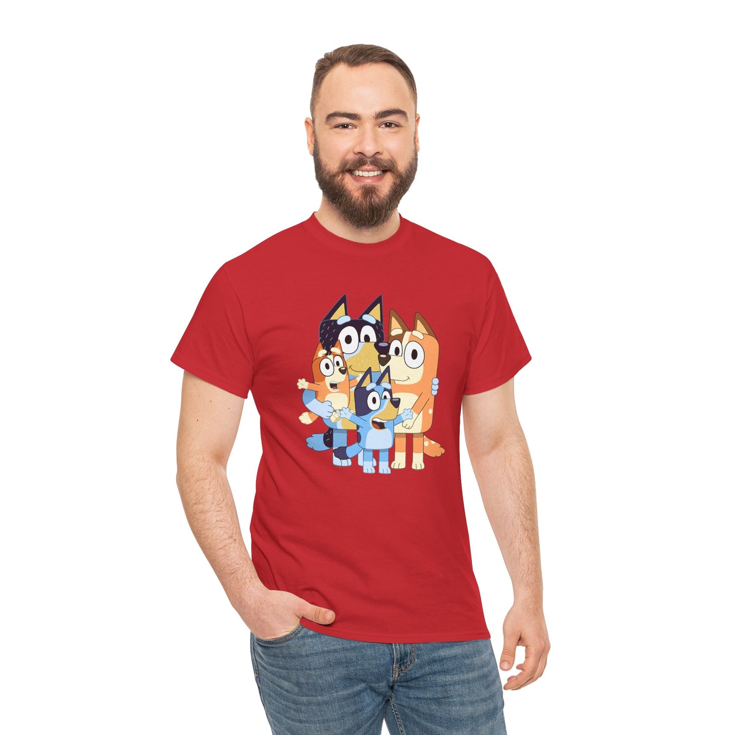 Princess Grace Bluey Family Unisex Heavy Cotton Tee Fun and Stylish for Kids and Adults