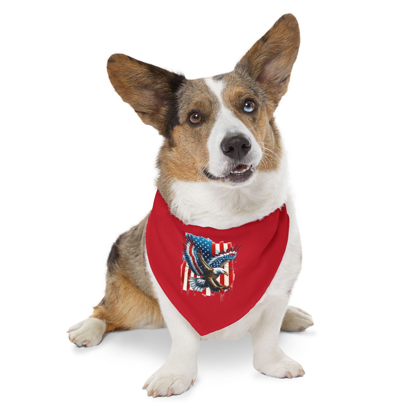 Princess Grace Patriotic Pet Bandana Collar USA Flag Design for Dogs
