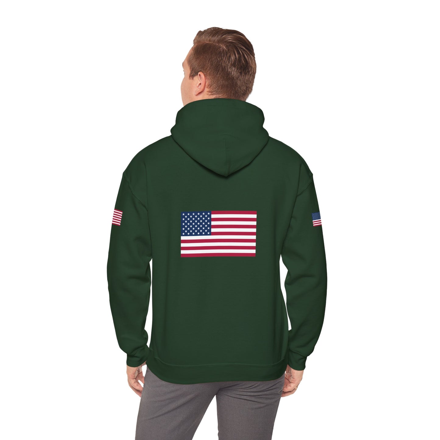 Princess Grace Patriotic American Flag Hoodie Unisex Heavy Blend Sweatshirt