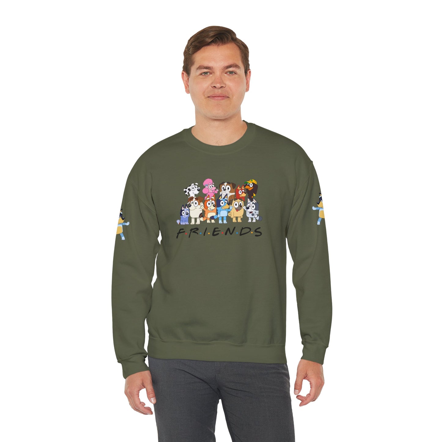Princess Grace Bluey Friends Inspired Unisex Heavy Blend Crewneck Sweatshirt Cozy Cartoon Vibes