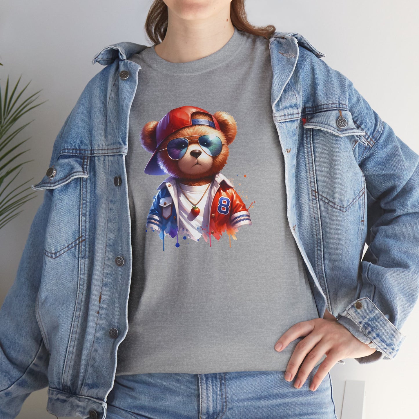 Princess Grace Cool Bear Graphic Unisex Heavy Cotton Tee