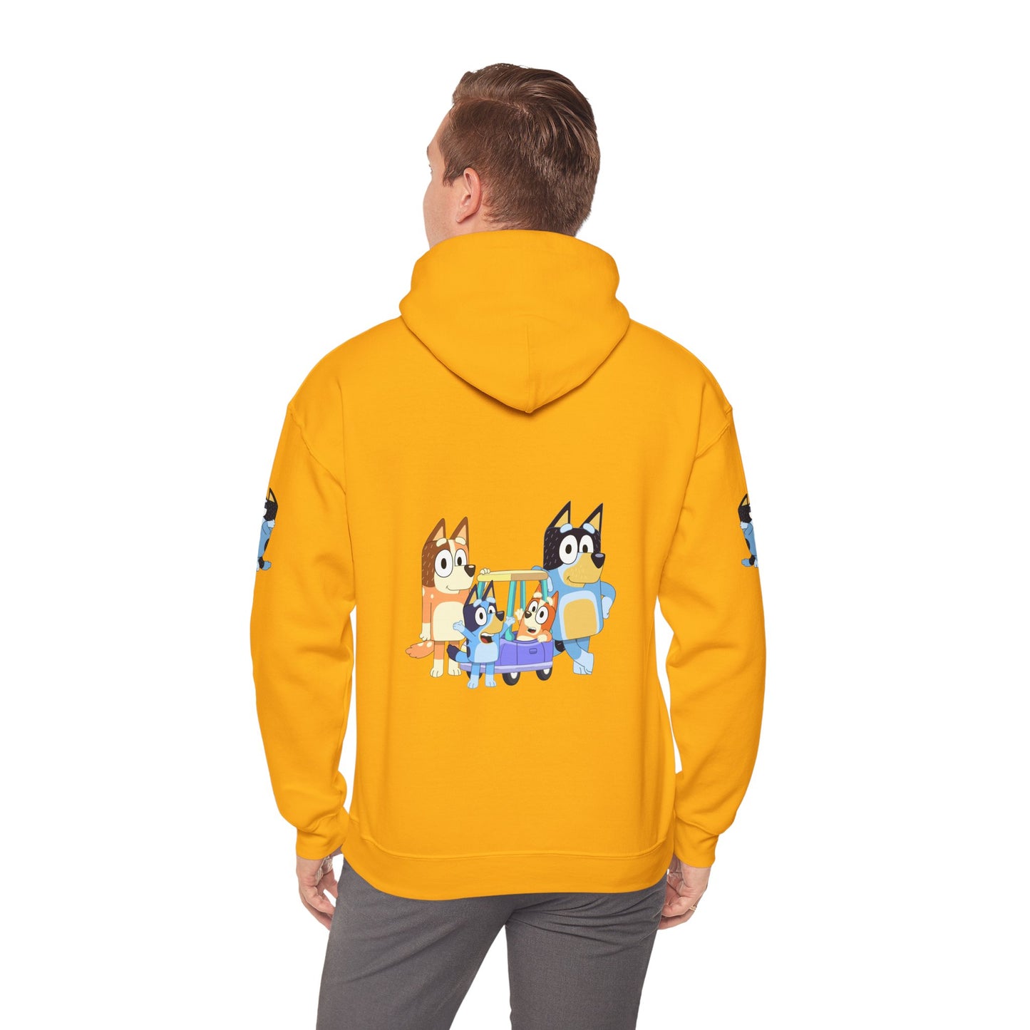 Princess Grace Bluey Fun Family Cartoon Hoodie - Unisex Heavy Blend with Playful Characters