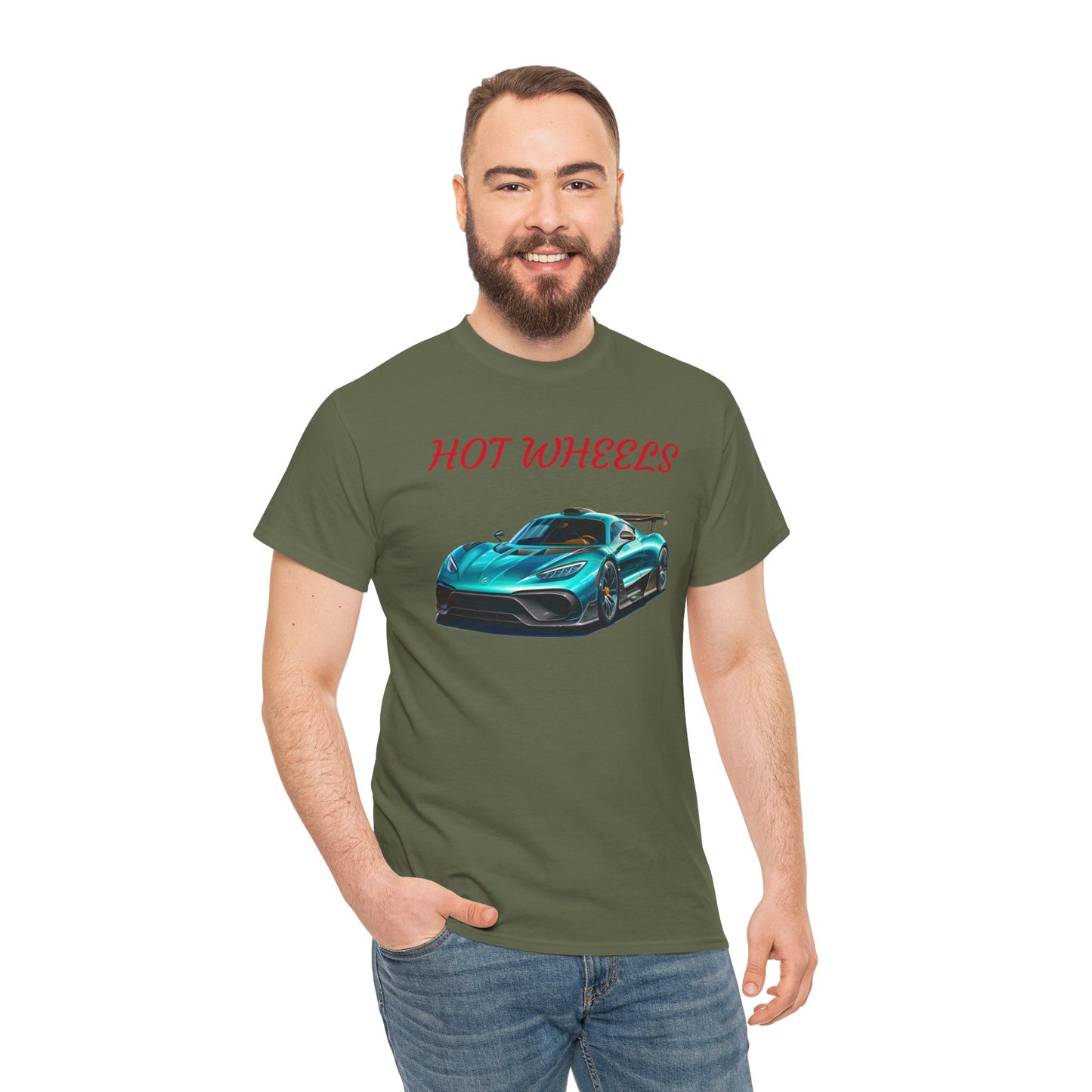 Princess Grace Hot Wheels Unisex Heavy Cotton Tee Cool Car Graphic T-Shirt for Automotive Enthusiasts
