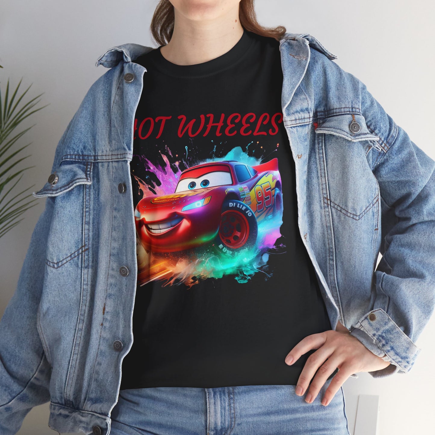 Princess Grace Hot Wheels Unisex Heavy Cotton Tee Fun Car Graphic T-Shirt for Kids and Adults