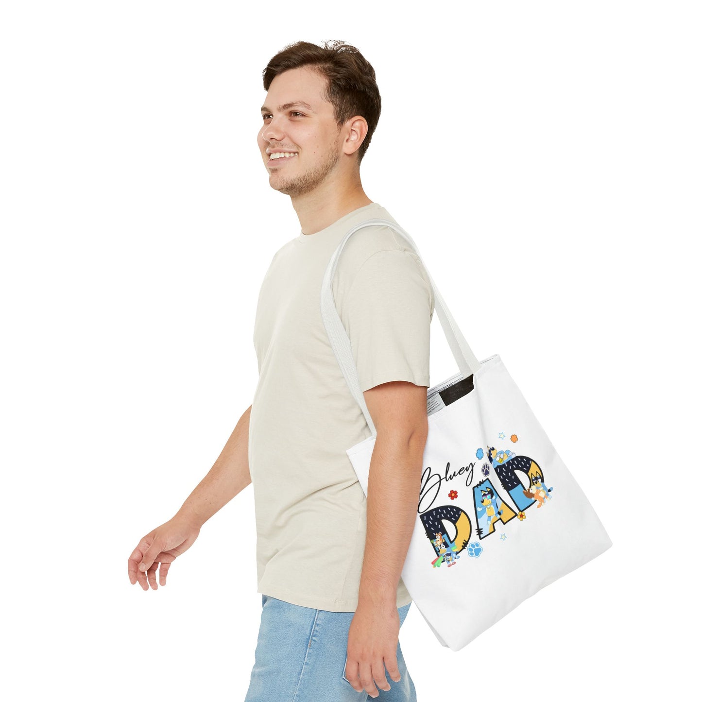Princess Grace Bluey Dad Tote Bag Fun & Playful Accessory for Dog Lovers