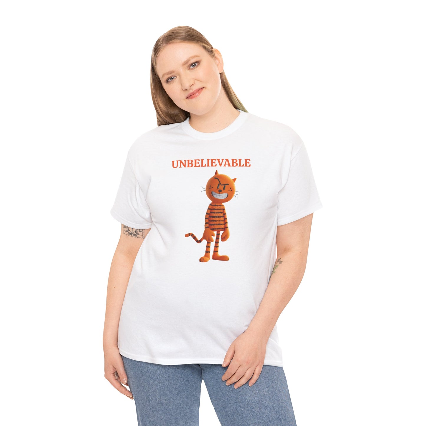 Princess Grace Unbelievable Cat Graphic Unisex Heavy Cotton Tee
