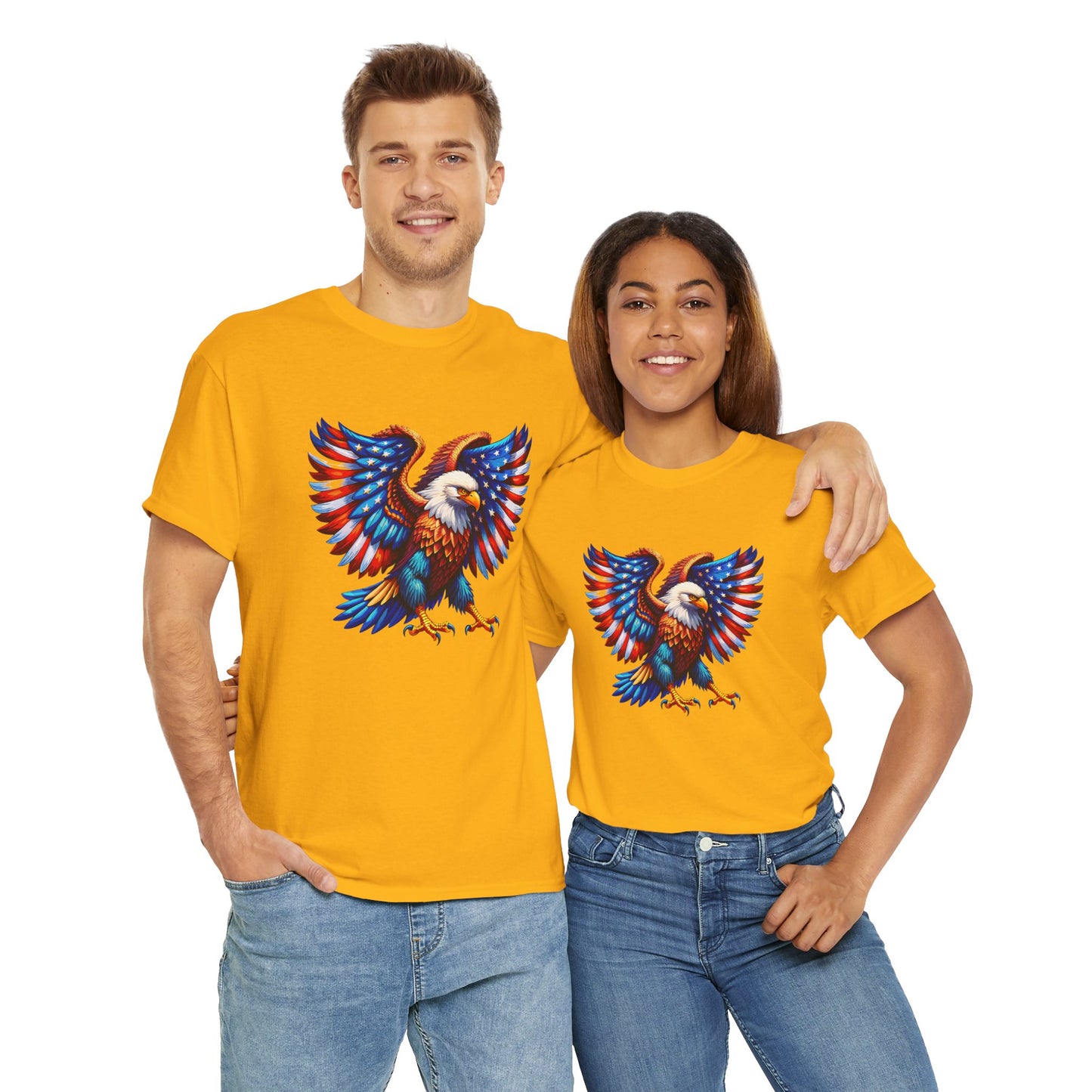 Princess Grace Patriotic Eagle Graphic Tee Unisex Heavy Cotton T-Shirt