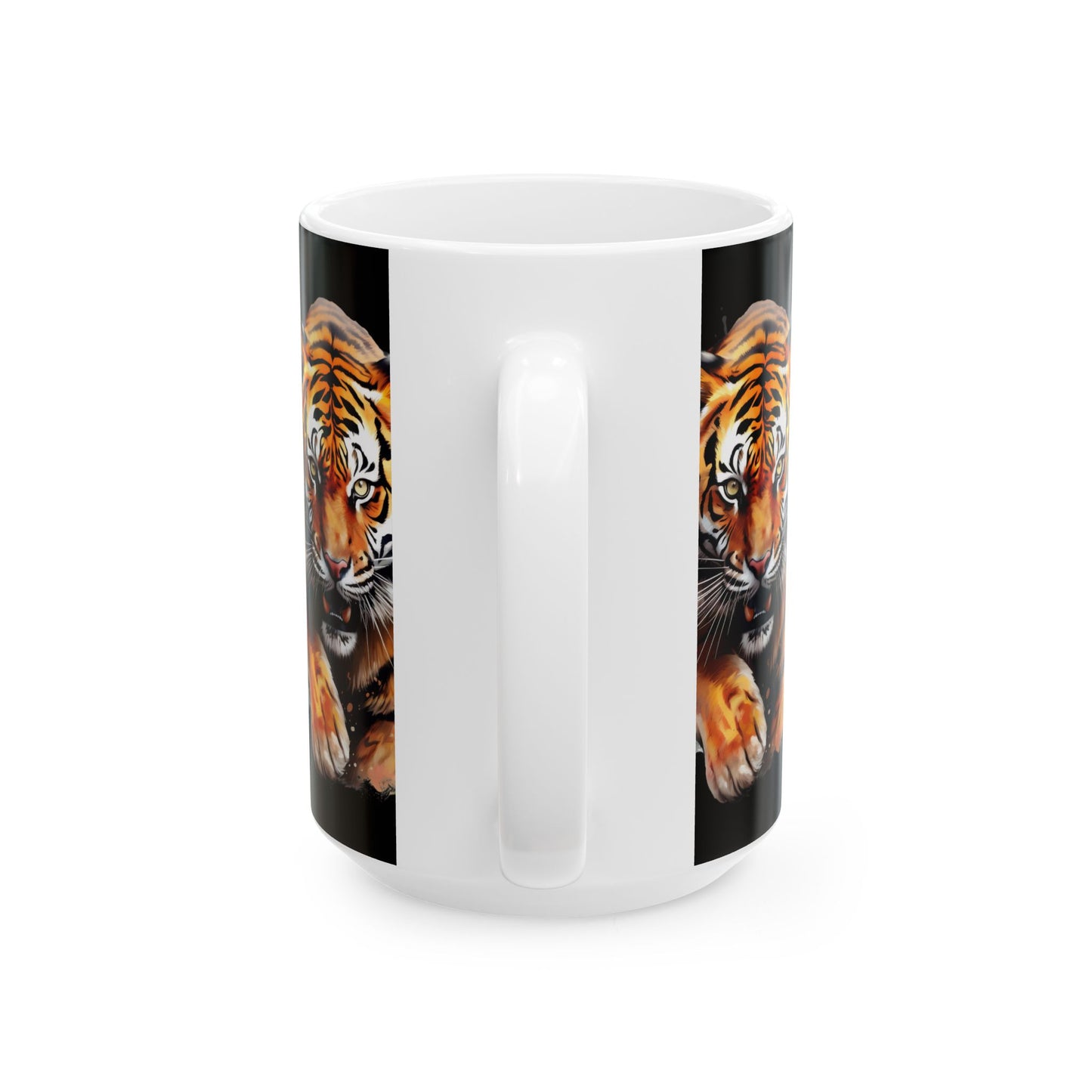 Princess Grace Majestic Tiger Ceramic Mug Perfect for Animal Lovers and Gift Givers