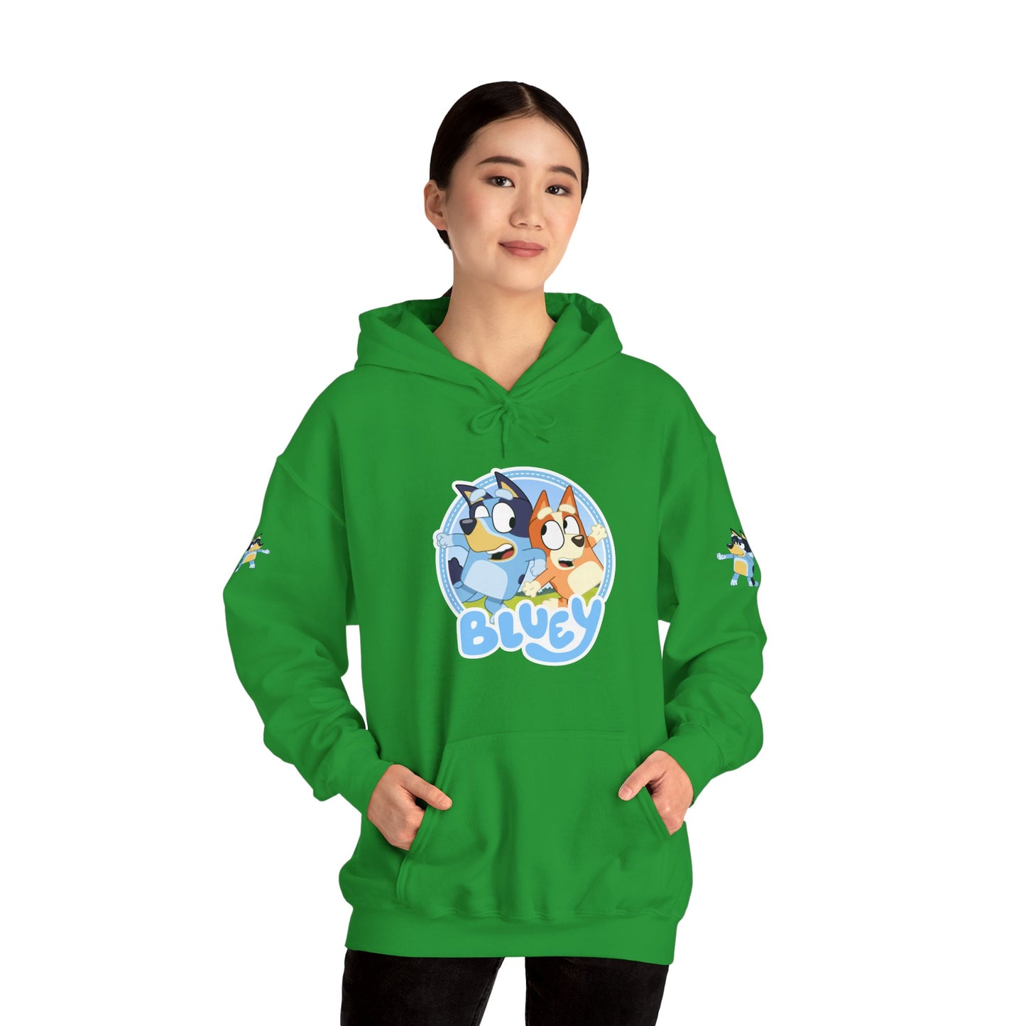 Princess Grace Bluey Unisex Heavy Blend Hoodie Cozy Cartoon Sweatshirt for Kids & Adults