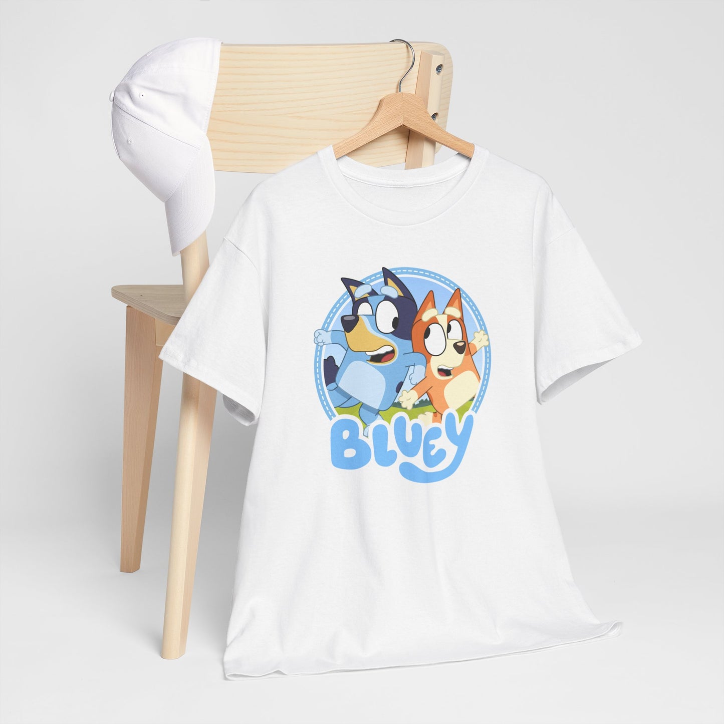 Princess Grace Bluey Fun Unisex Heavy Cotton Tee Perfect Gift for Kids and Cartoon Lovers