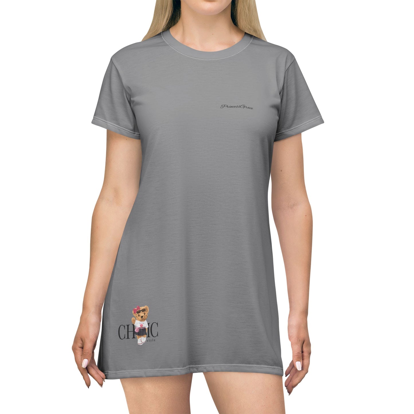 Princess Grace Cute Chic T-Shirt Dress for Casual Vibes