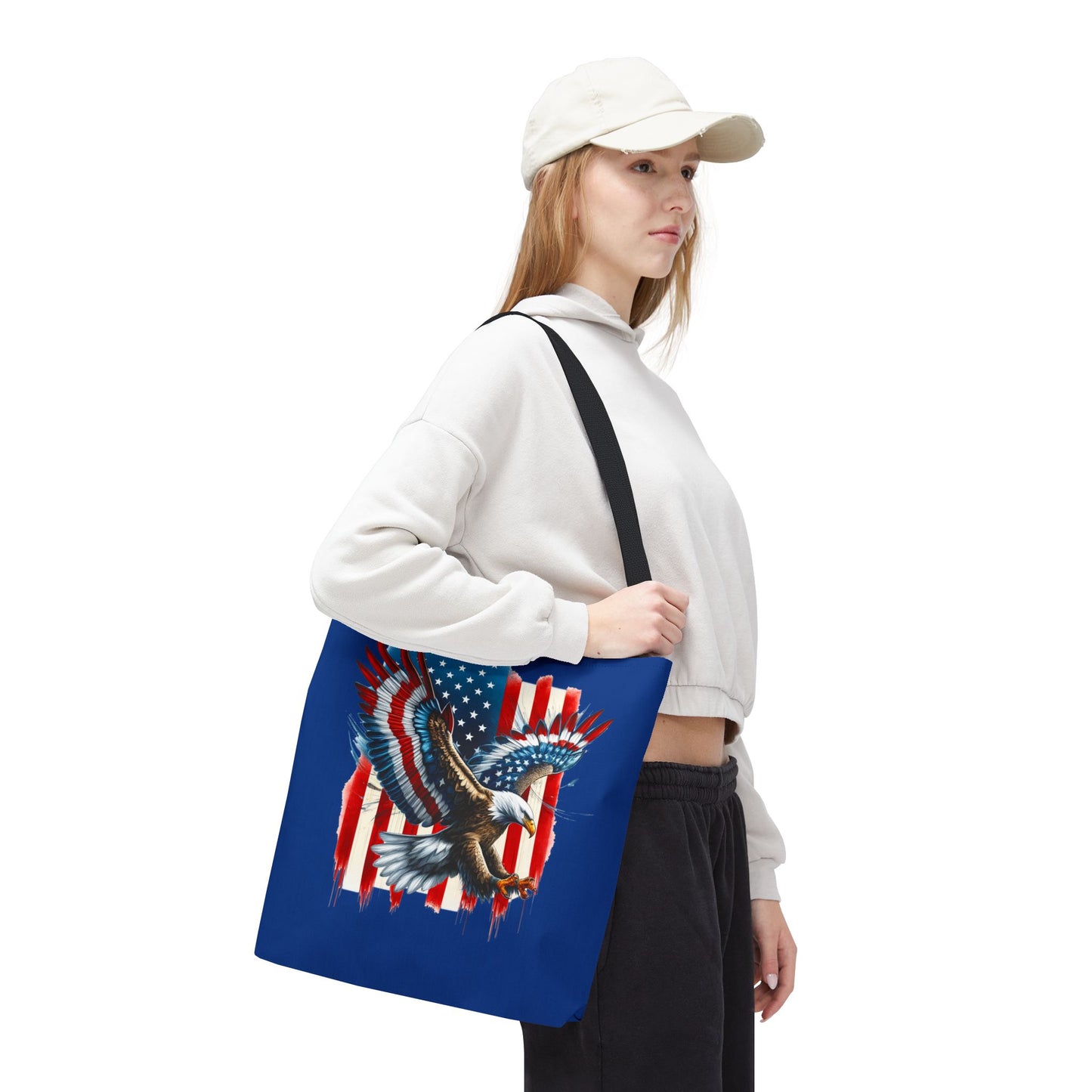 Princess Grace Patriotic Eagle Tote Bag American Flag Design