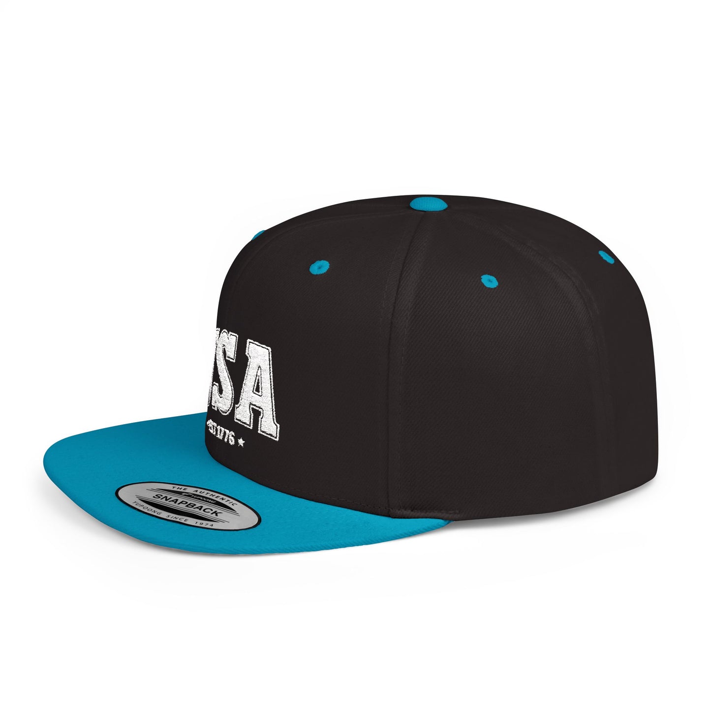 Princess Grace USA Flat Bill Snapback Cap - Est. 1776 | Casual Style for All Occasions