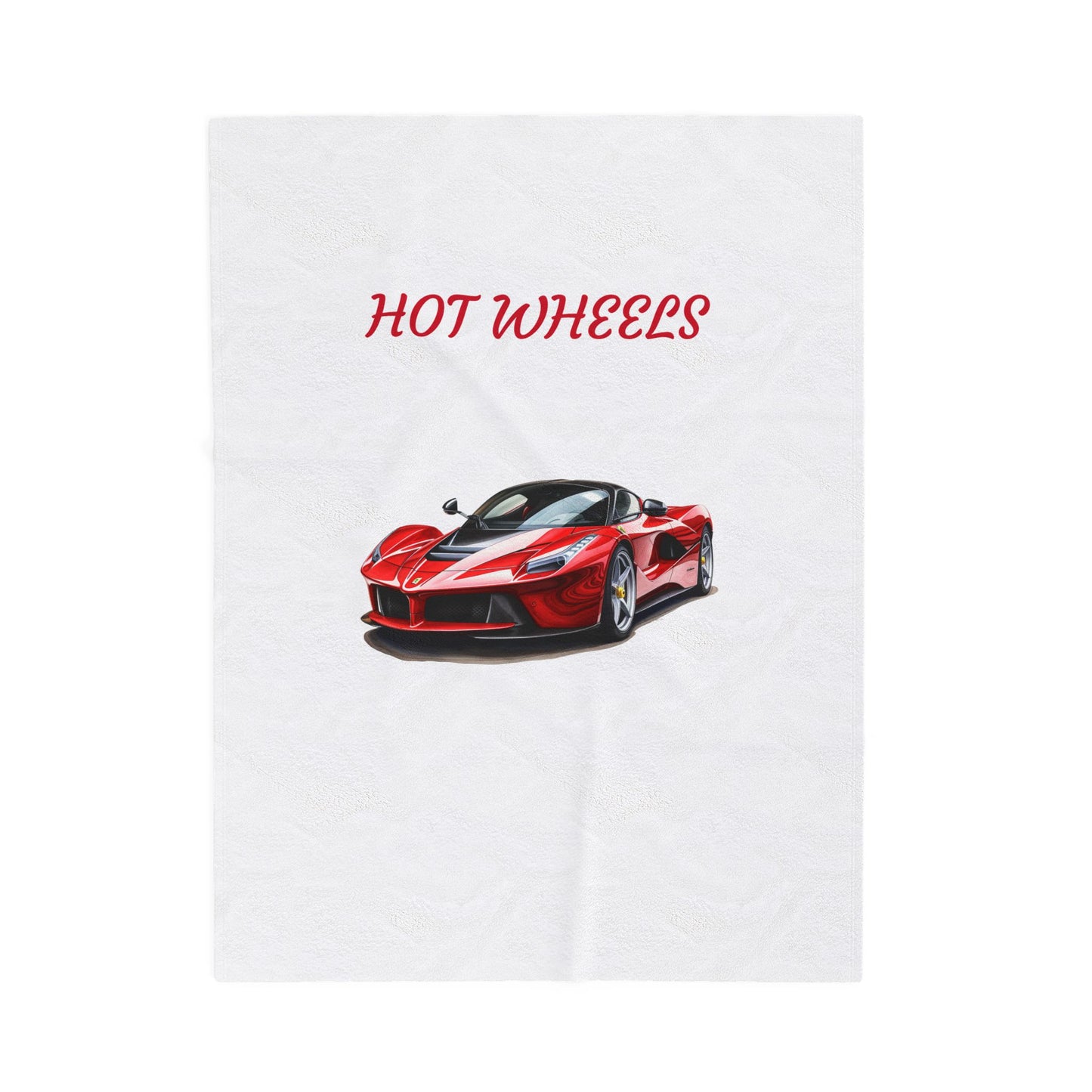 Princess Grace Hot Wheels Velveteen Plush Blanket Cozy Car Themed Throw for Kids & Teens