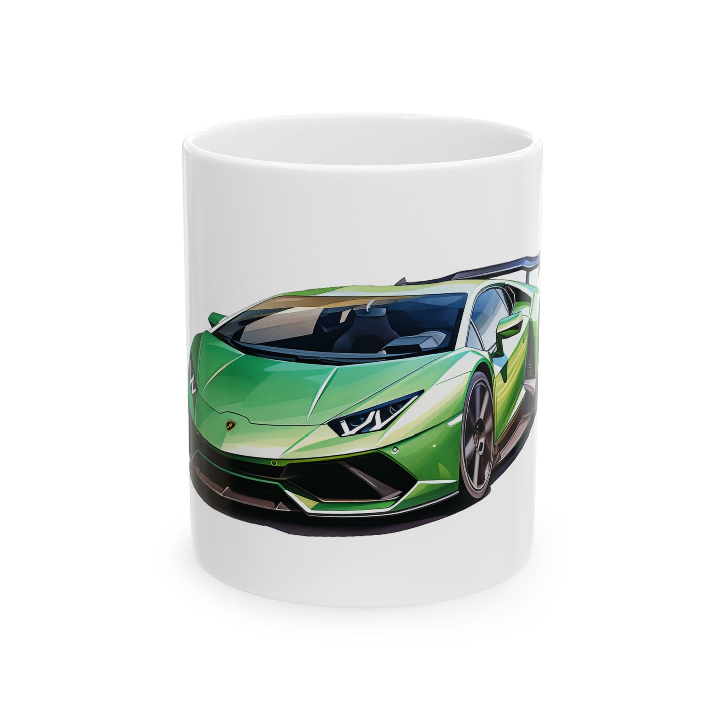 Princess Grace Lamborghini Green Sports Car Ceramic Mug Perfect Gift for Car Enthusiasts