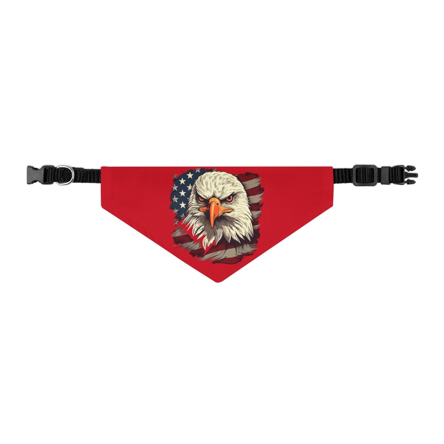 Princess Grace Patriotic Eagle Pet Bandana Collar Red USA Flag Design for Dogs